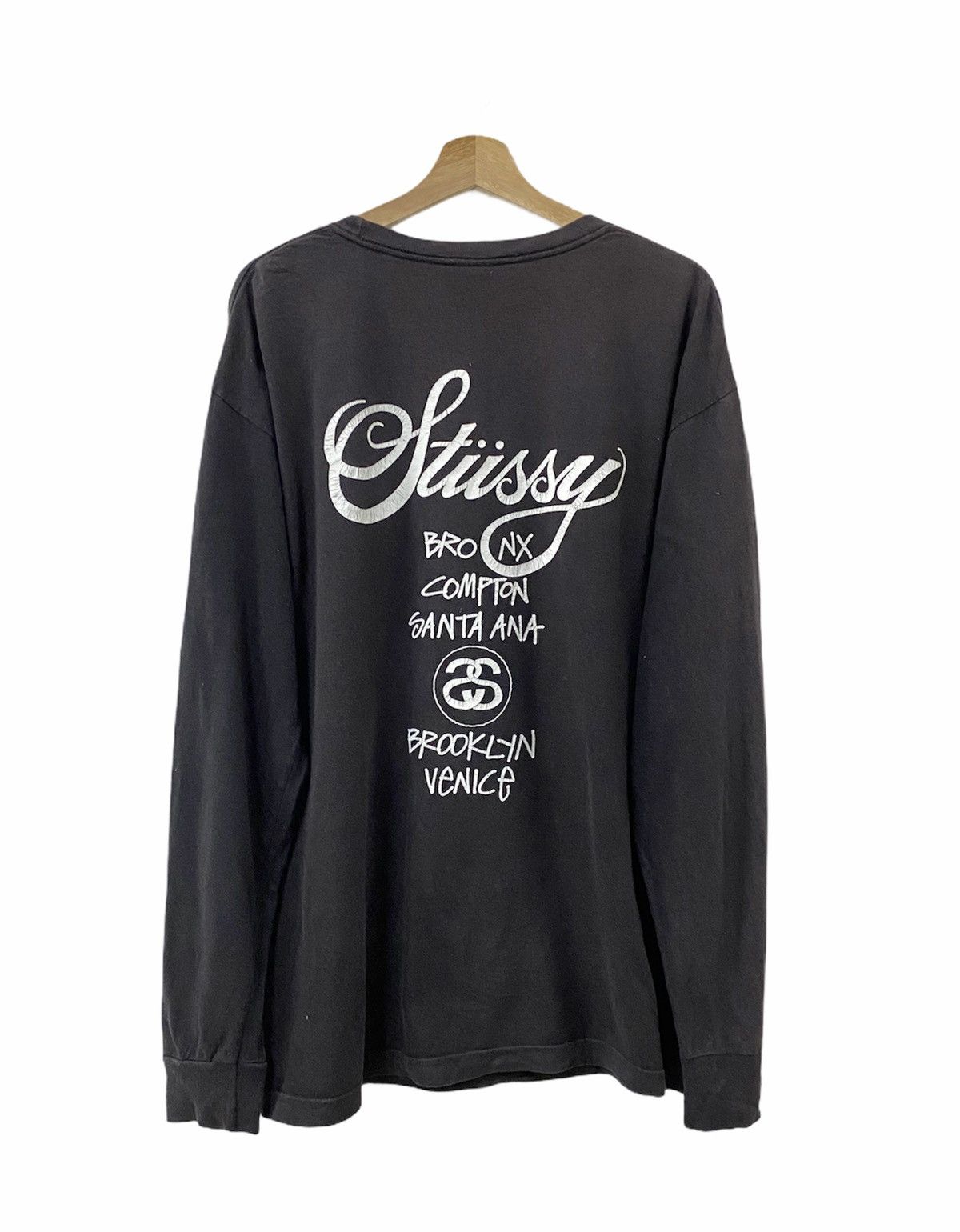 Stussy Rare Stussy Nyc Og Logo Longsleeve Shirt Size US L / EU 52-54 / 3 - 2 Thumbnail