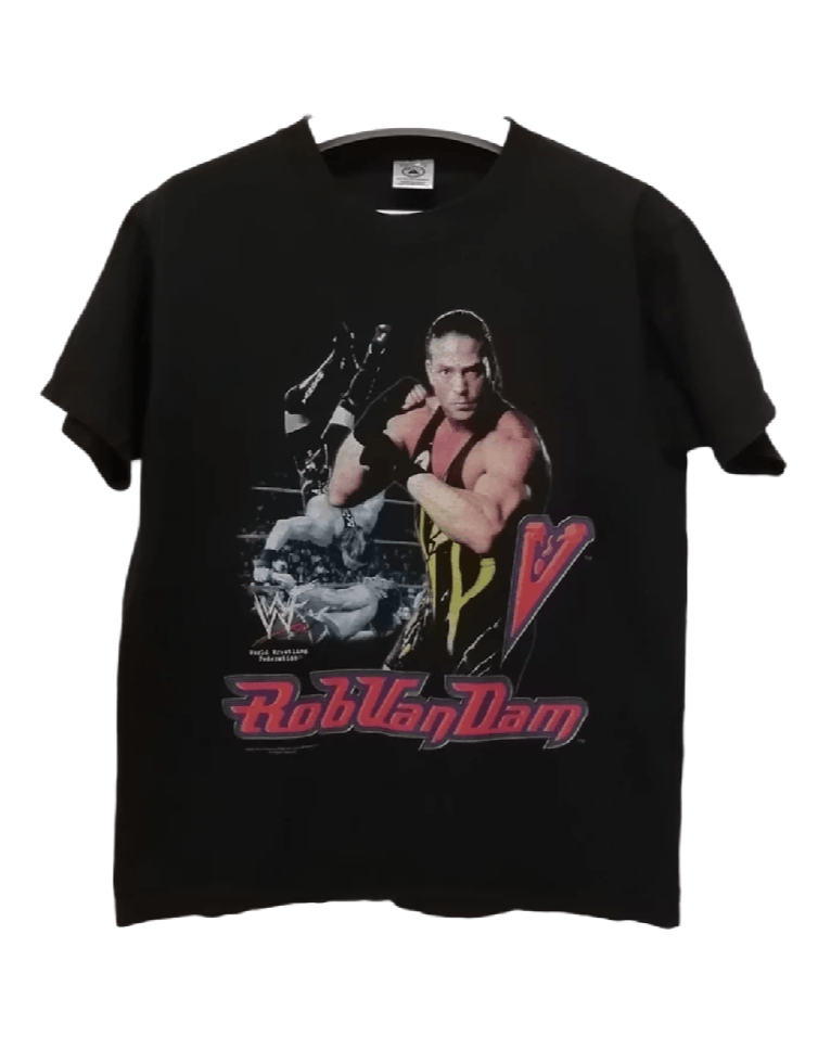 Vintage 2002 ROB VAN DAM Wrestling Tshirt