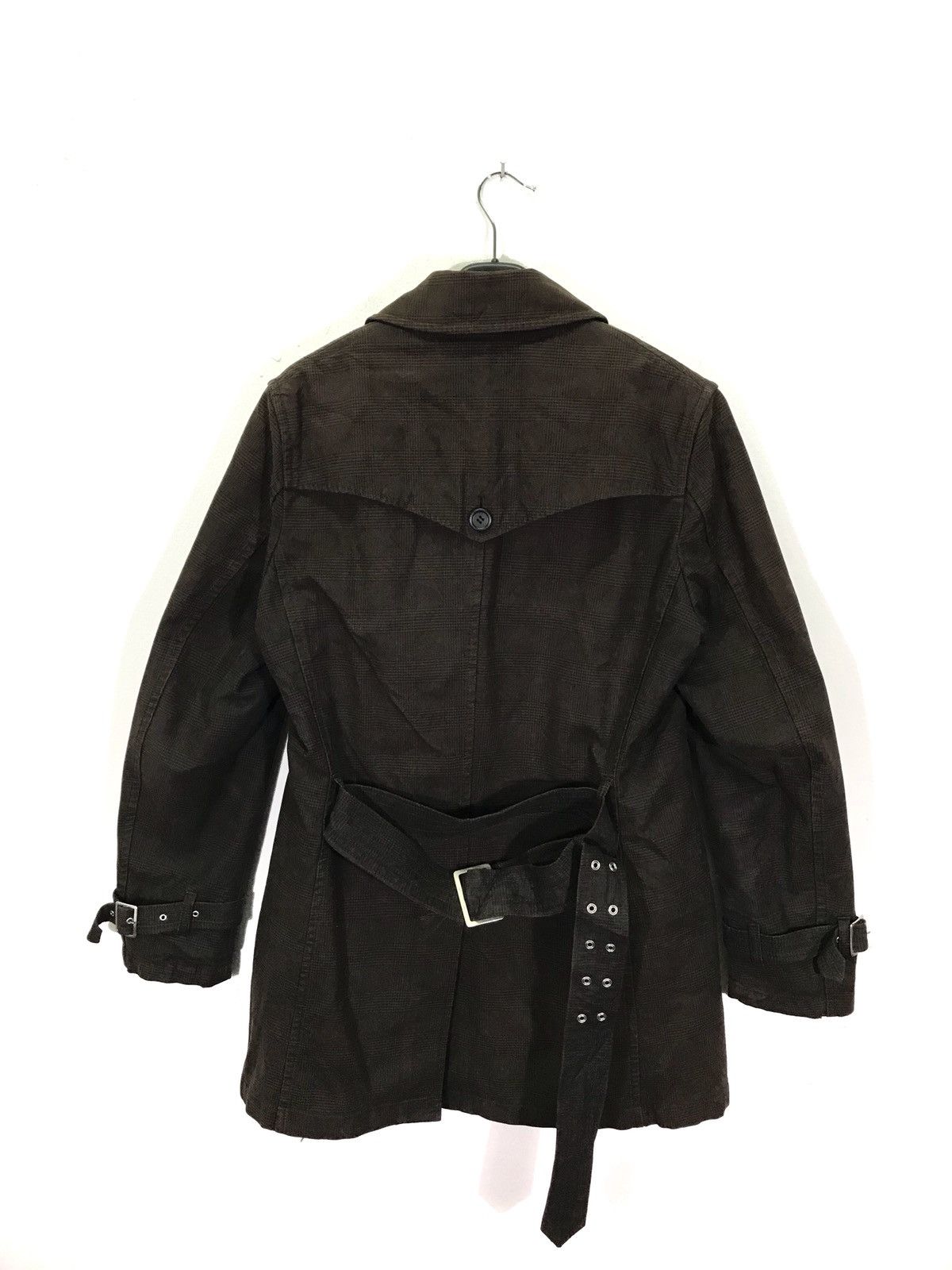 PPFM Plaid Checker Back Buckle Parkas Jacket