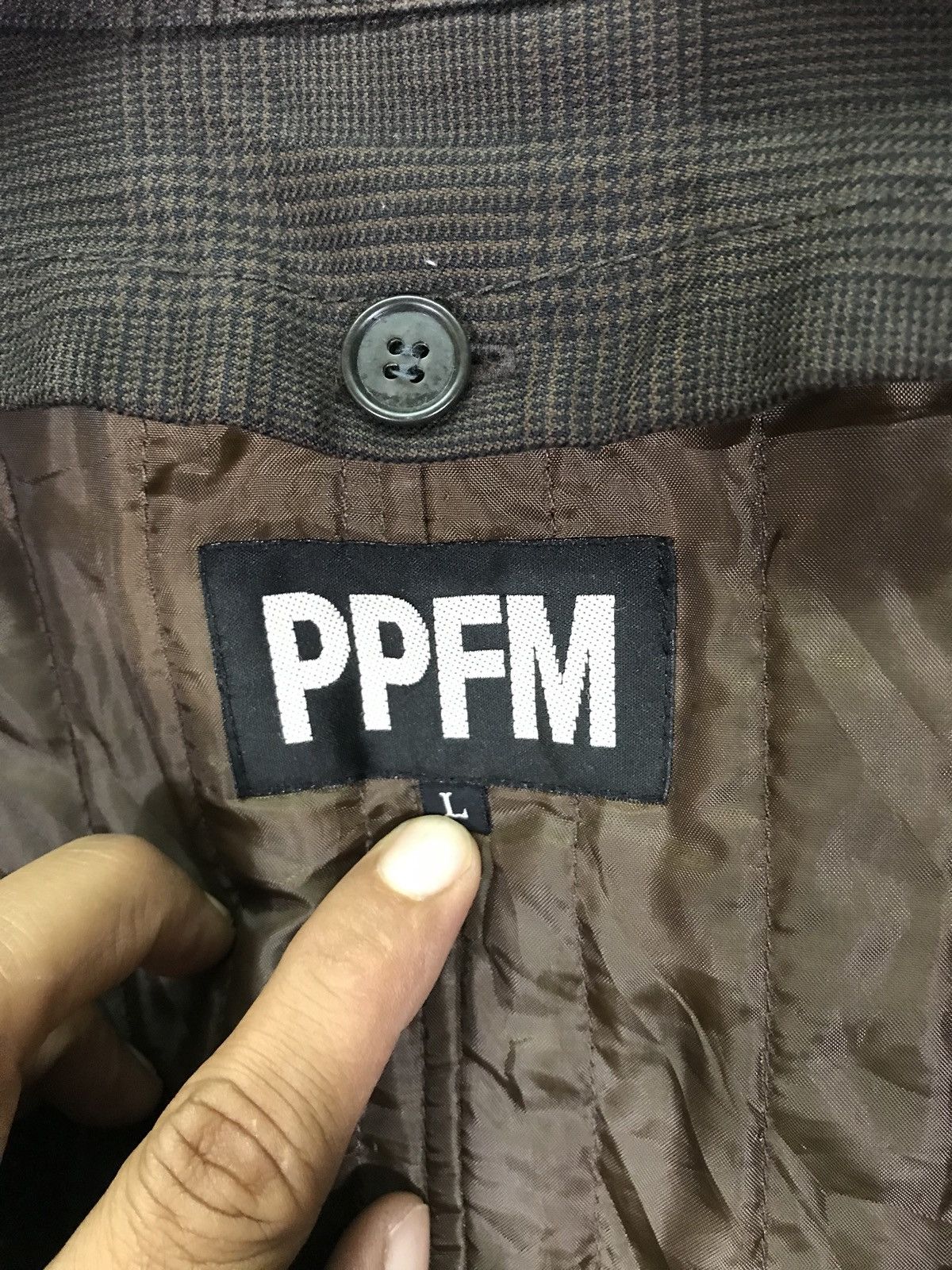 PPFM Plaid Checker Back Buckle Parkas Jacket