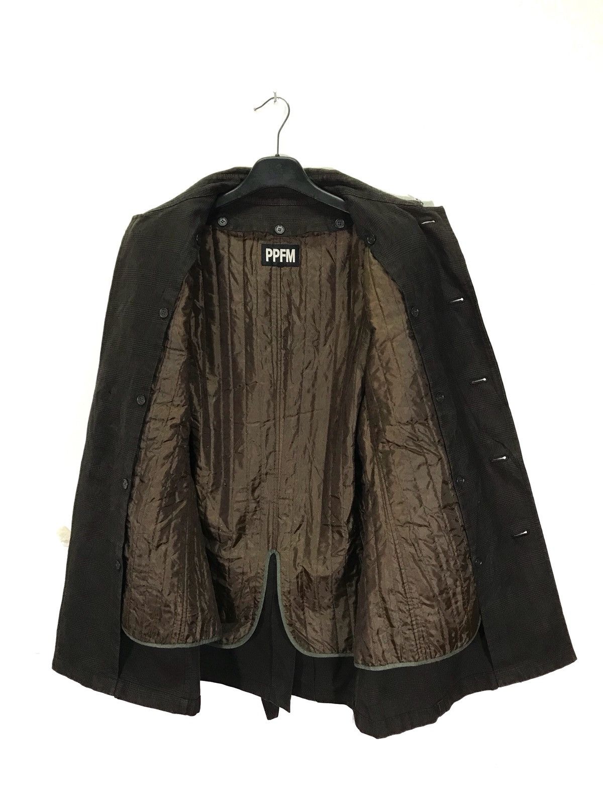 PPFM Plaid Checker Back Buckle Parkas Jacket