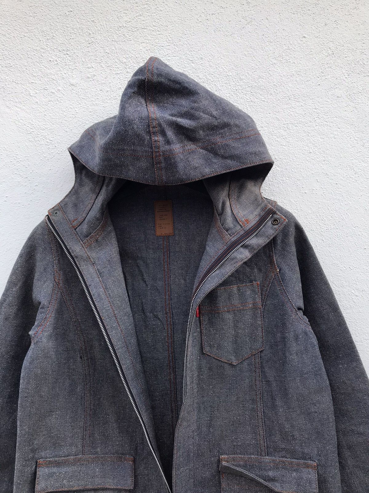 Japanese Brand Shima Shima Denim Hooded Long Jackets Size XS / US 0-2 / IT 36-38 - 6 Thumbnail