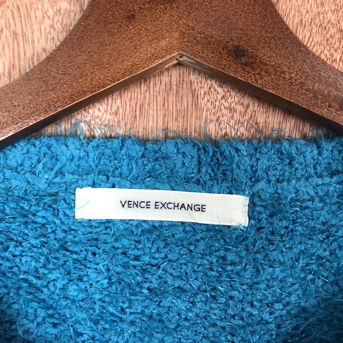 Japanese Brand Vence Exchange Blue Shag Shaggy Fur Mohair Knitwear #6637 Size US M / EU 48-50 / 2 - 7 Thumbnail