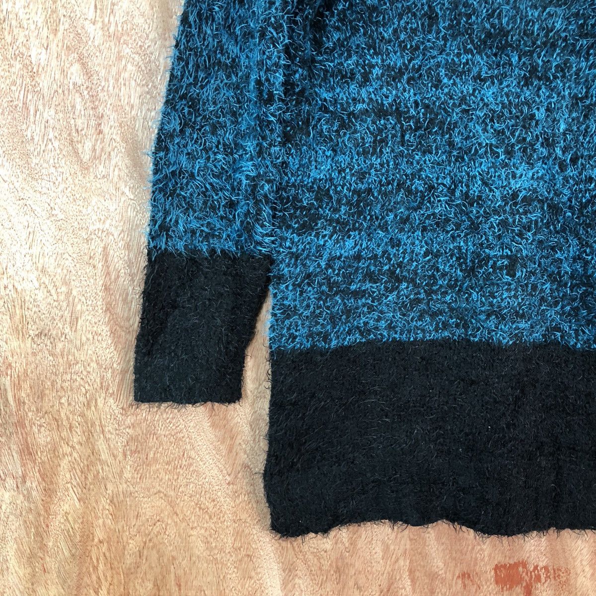 Japanese Brand Vence Exchange Blue Shag Shaggy Fur Mohair Knitwear #6637 Size US M / EU 48-50 / 2 - 4 Thumbnail