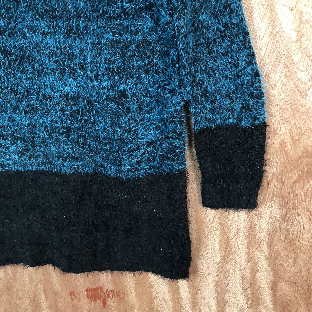 Japanese Brand Vence Exchange Blue Shag Shaggy Fur Mohair Knitwear #6637 Size US M / EU 48-50 / 2 - 5 Thumbnail