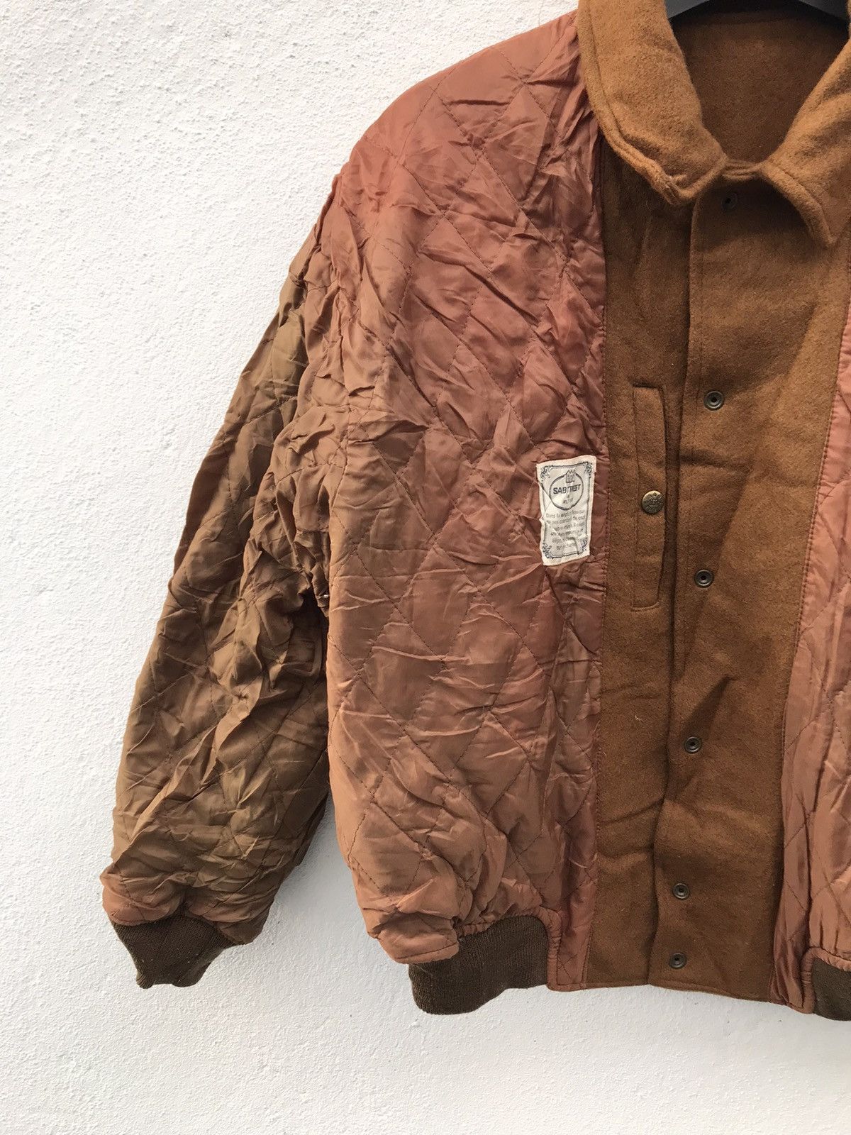 Japanese Brand × Vintage Vtg SAB Street by AtelierSab Reversible Wool Varsity Jacket Size US M / EU 48-50 / 2 - 13 Thumbnail
