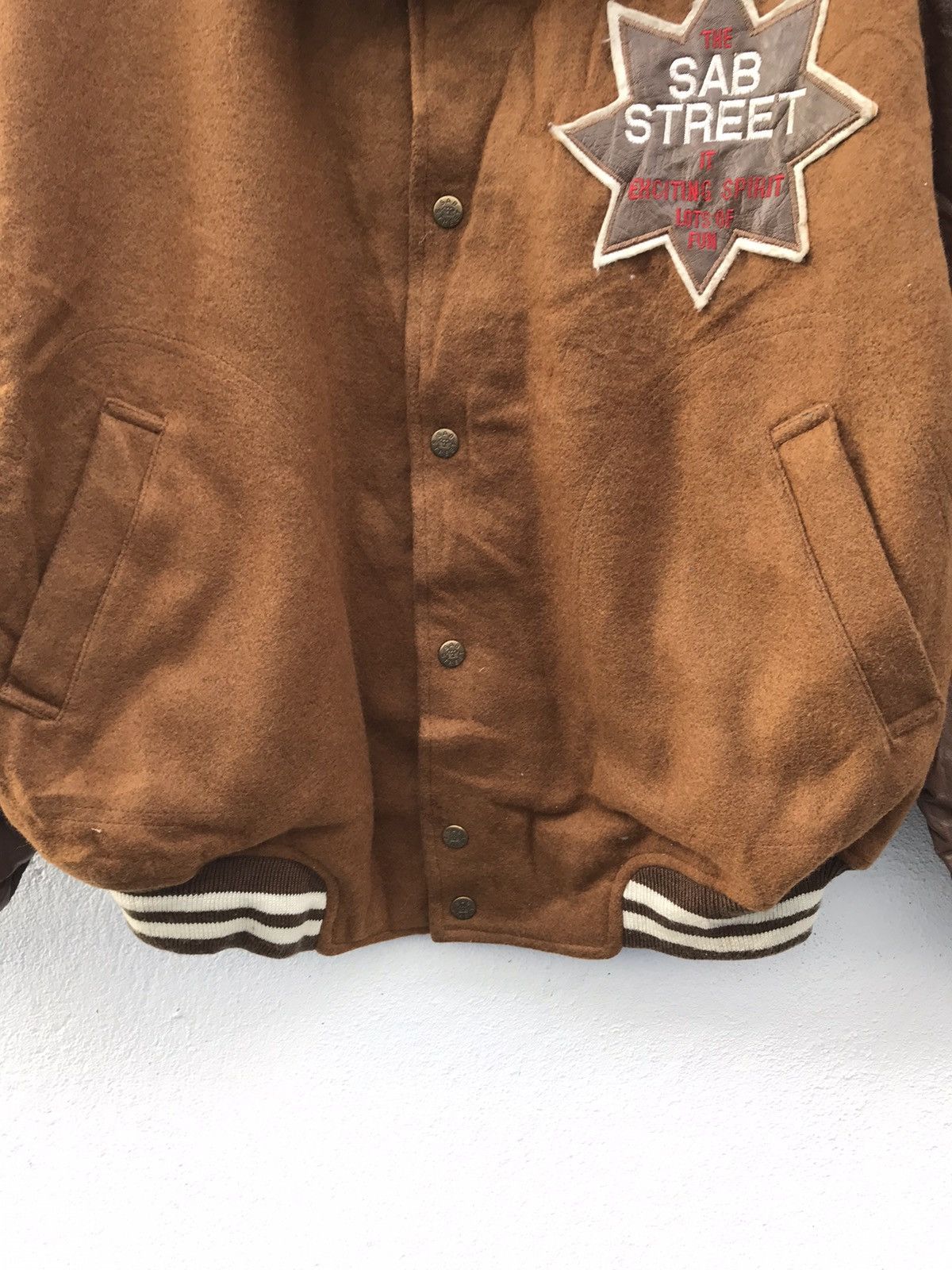 Japanese Brand × Vintage Vtg SAB Street by AtelierSab Reversible Wool Varsity Jacket Size US M / EU 48-50 / 2 - 3 Thumbnail