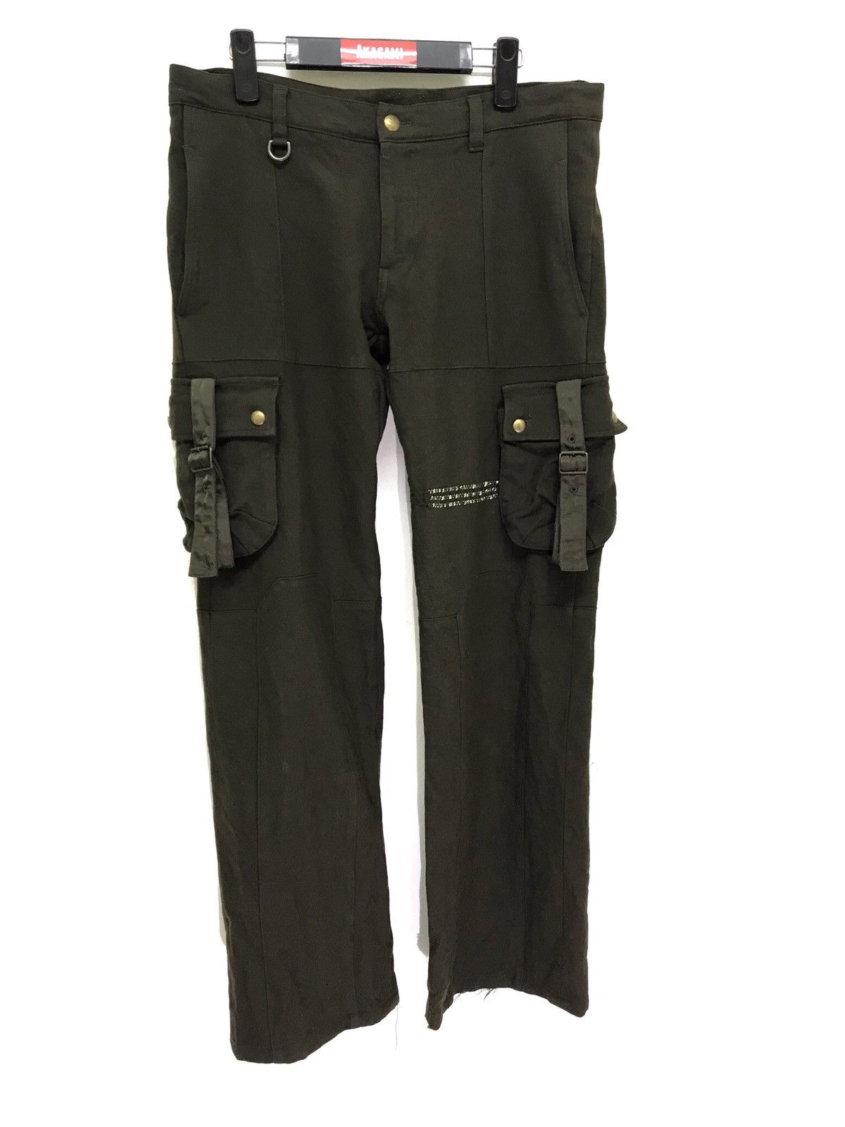 Japanese Brand Kenji Ito Wool Cargo Pant Short Rise Straight Size US 34 / EU 50 - 2 Thumbnail
