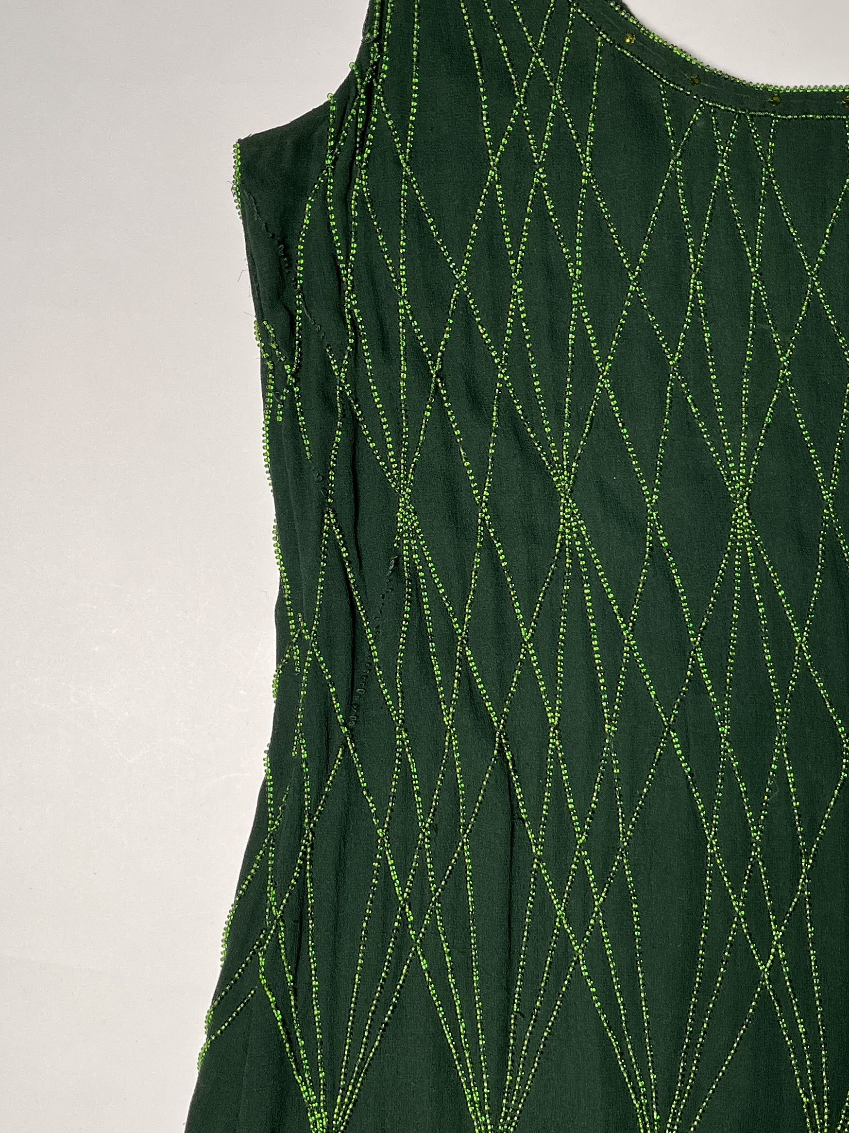 Katharine Hamnett London ⚡️QUICK SALE⚡️1980s' Katharine Hamnett Green Silk Dress Size M / US 6-8 / IT 42-44 - 6 Thumbnail