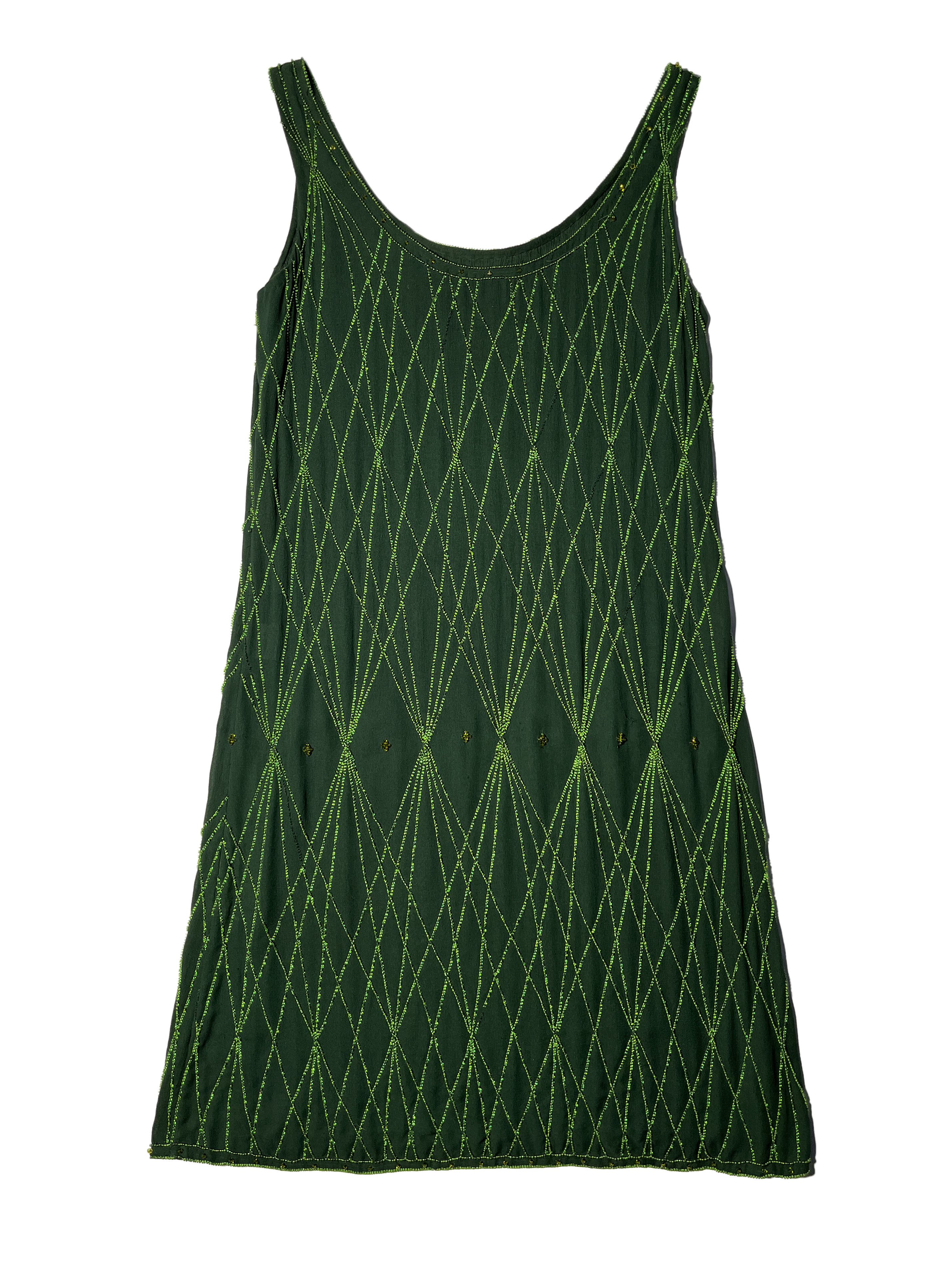 Katharine Hamnett London ⚡️QUICK SALE⚡️1980s' Katharine Hamnett Green Silk Dress Size M / US 6-8 / IT 42-44 - 1 Thumbnail
