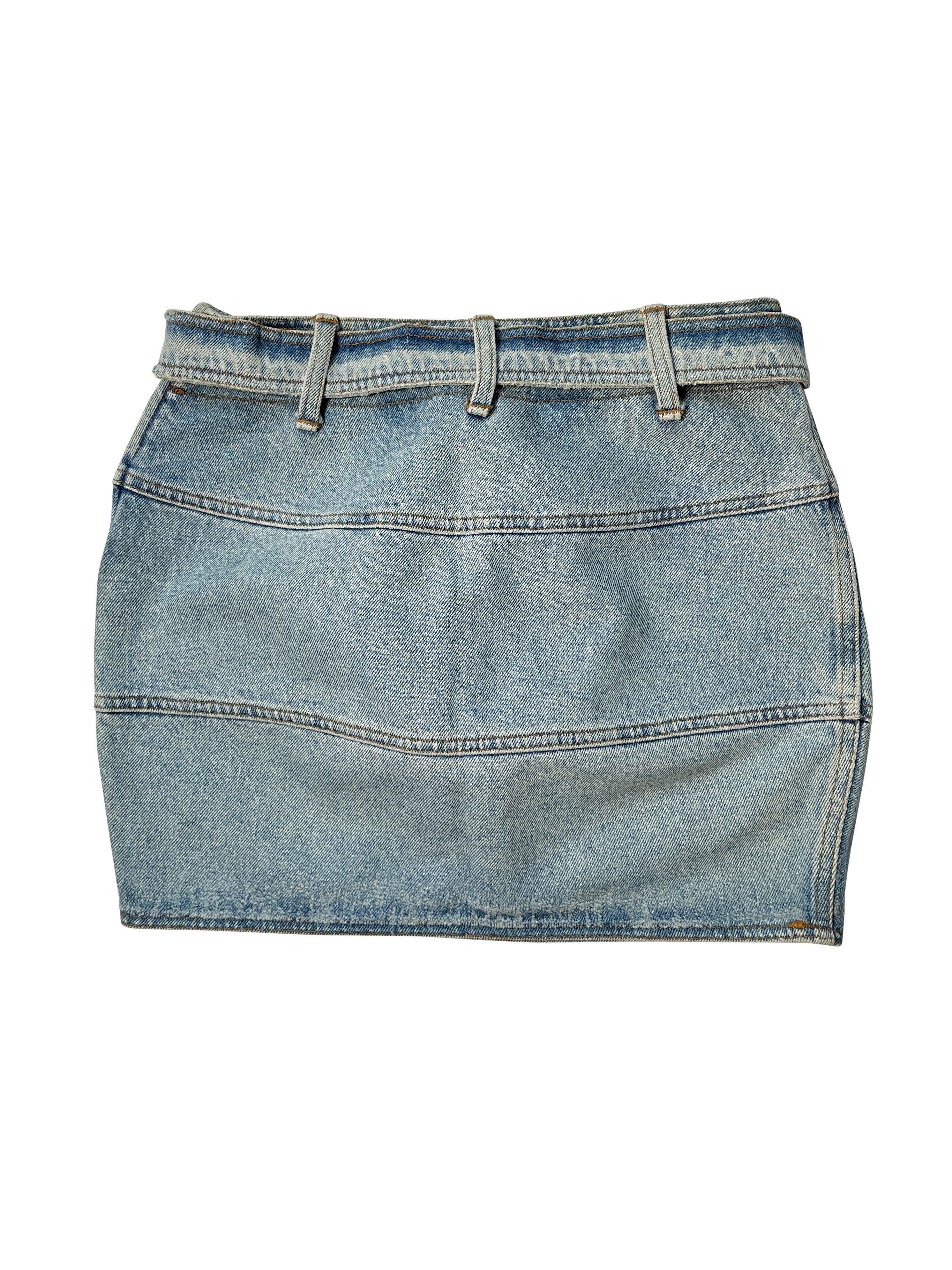 Katharine Hamnett London ⚡️QUICK SALE⚡️1980s' Katharine Hamnett Denim Mini Skirt Size 28" / US 6 / IT 42 - 2 Thumbnail