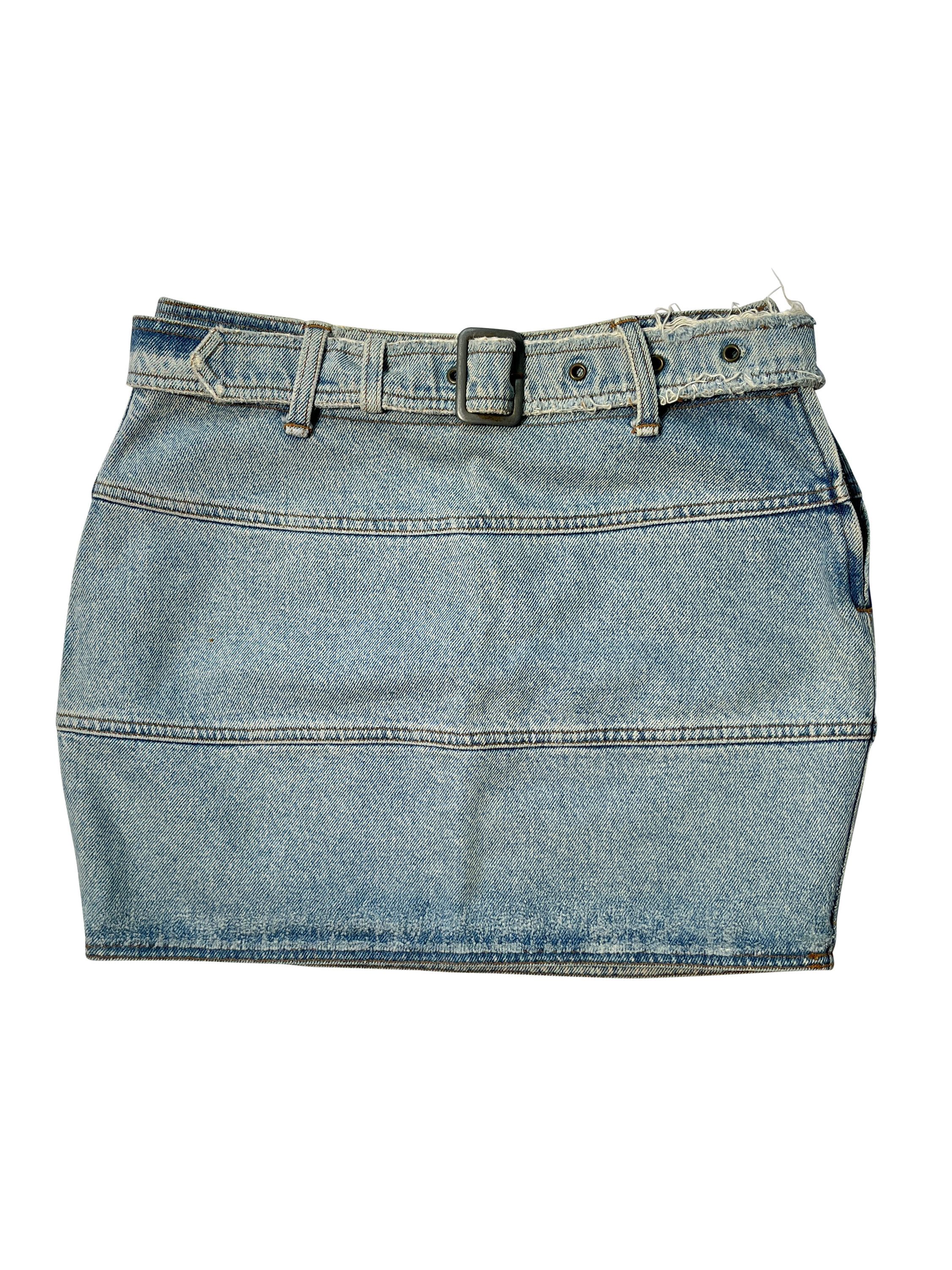 Katharine Hamnett London ⚡️QUICK SALE⚡️1980s' Katharine Hamnett Denim Mini Skirt Size 28" / US 6 / IT 42 - 1 Thumbnail