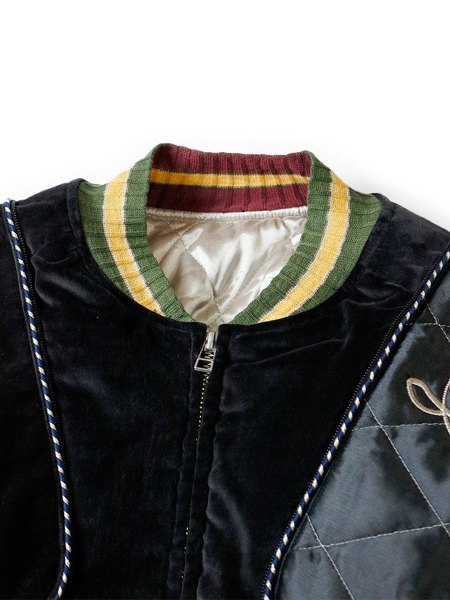 Kapital Rain Skull and Snake-Satin Sham Bomber Jacket