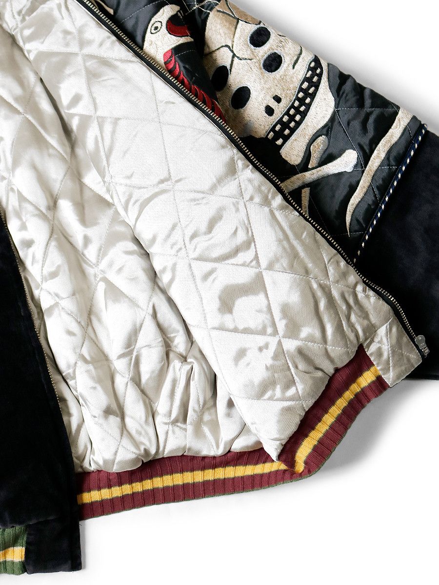 Kapital Rain Skull and Snake-Satin Sham Bomber Jacket