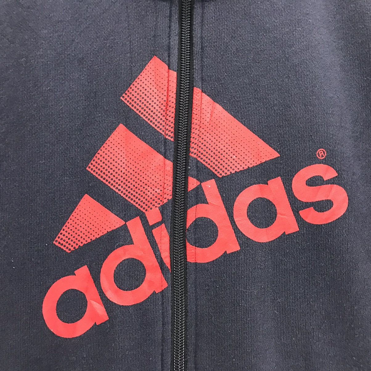 Adidas × Japanese Brand × Vintage Adidas Sweatshirt Fullzip Biglogo Spellout Adidas Sweater Size US S / EU 44-46 / 1 - 3 Thumbnail
