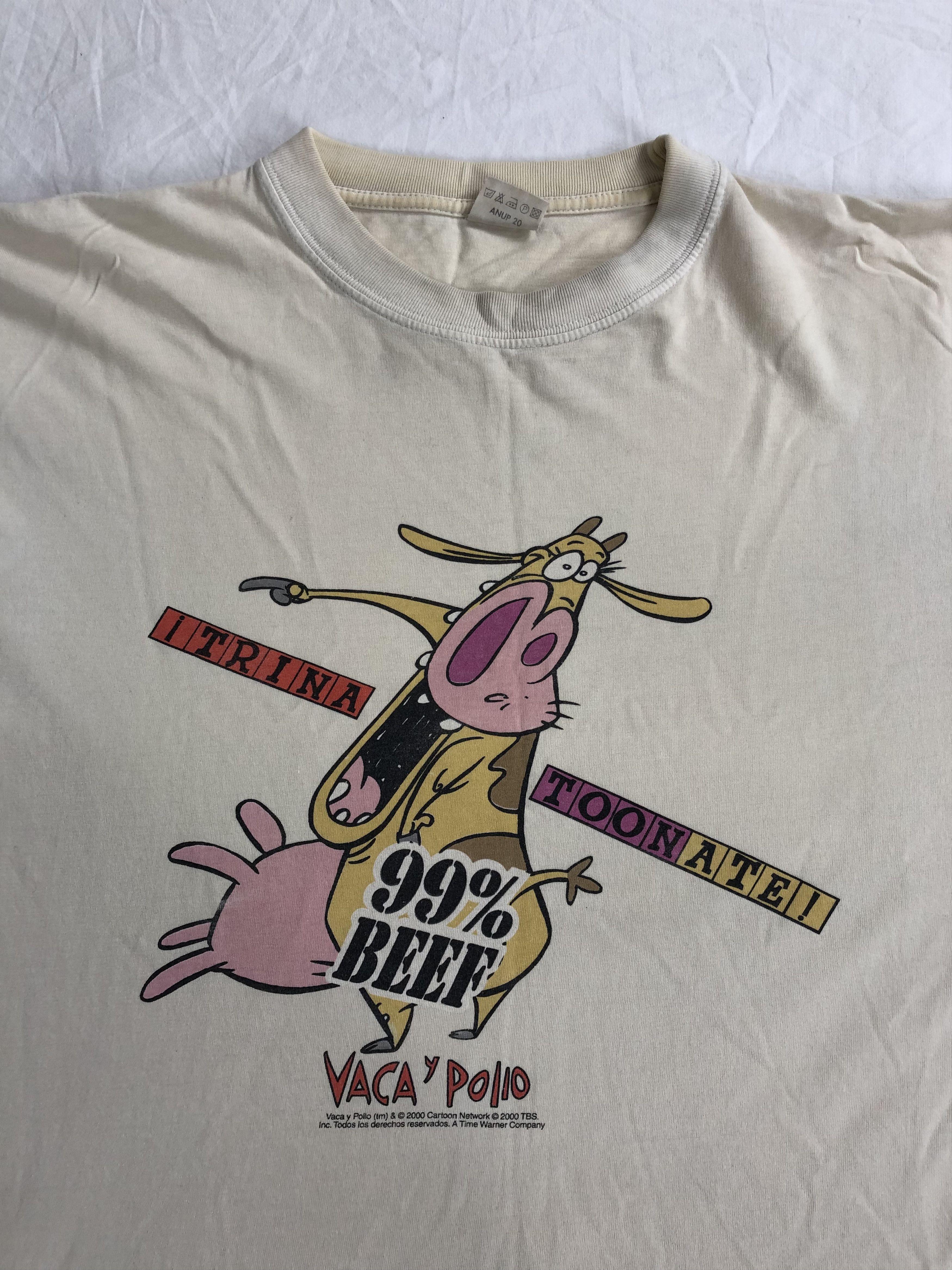 Cartoon Network Vintage 2000 Cow and Chicken (Johnny Bravo Ren and Stimpy) Size US L / EU 52-54 / 3 - 3 Thumbnail