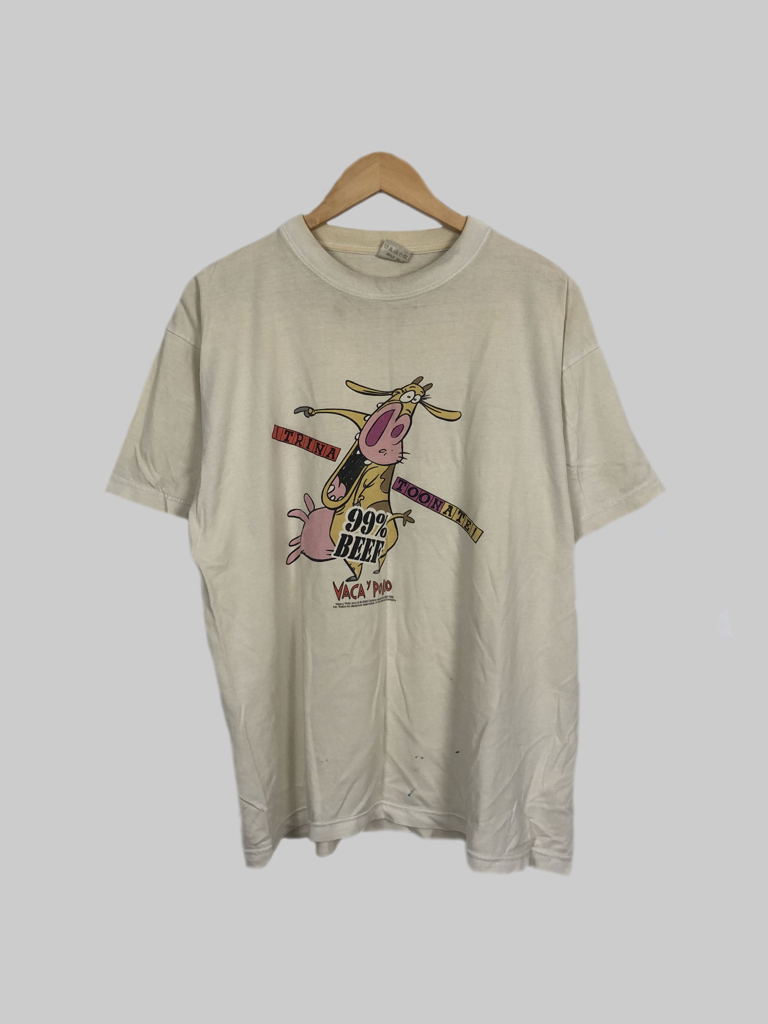 Cartoon Network Vintage 2000 Cow and Chicken (Johnny Bravo Ren and Stimpy) Size US L / EU 52-54 / 3 - 1 Thumbnail