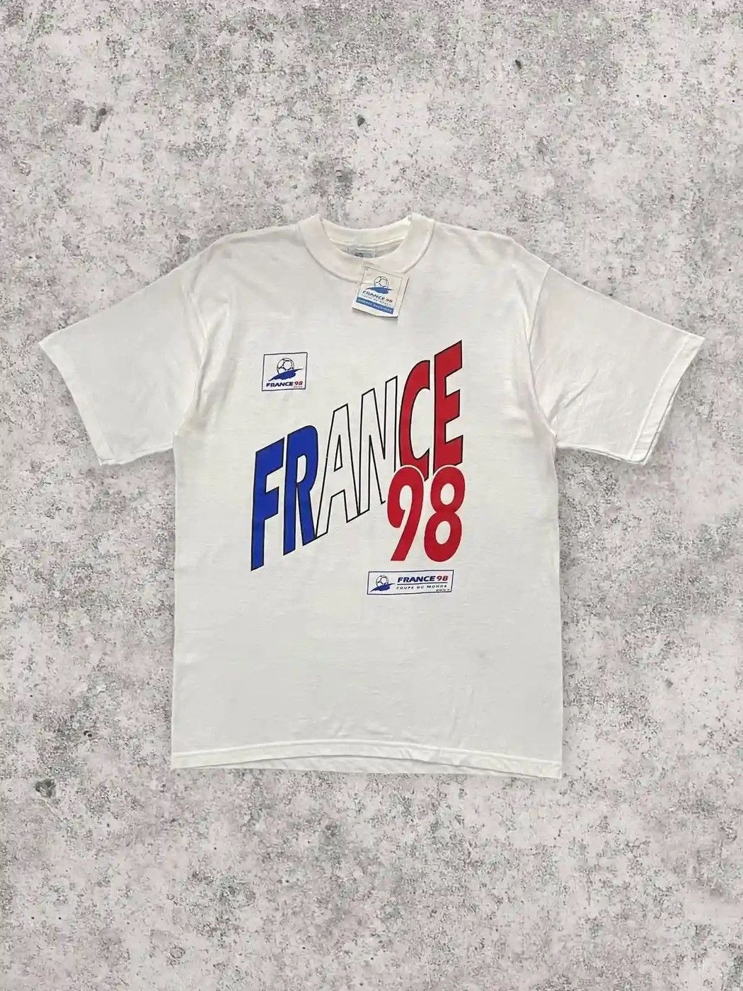 Vintage 1998 Fifa World Cup Coupe De Monde France Tshirt