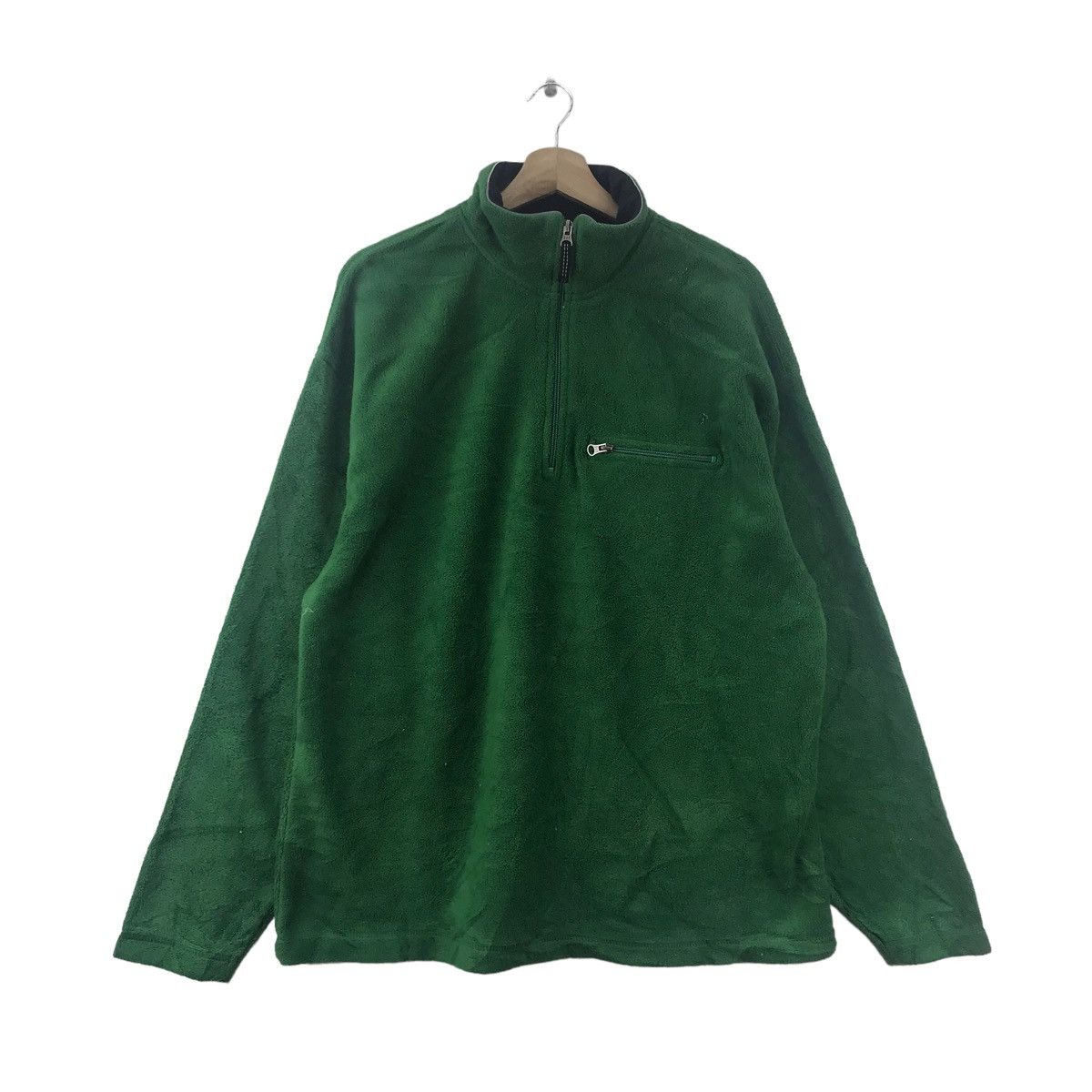 Gap GAP ATHLETIC Half Zipper Fleece Green Sweatshirt Size US L / EU 52-54 / 3 - 1 Thumbnail
