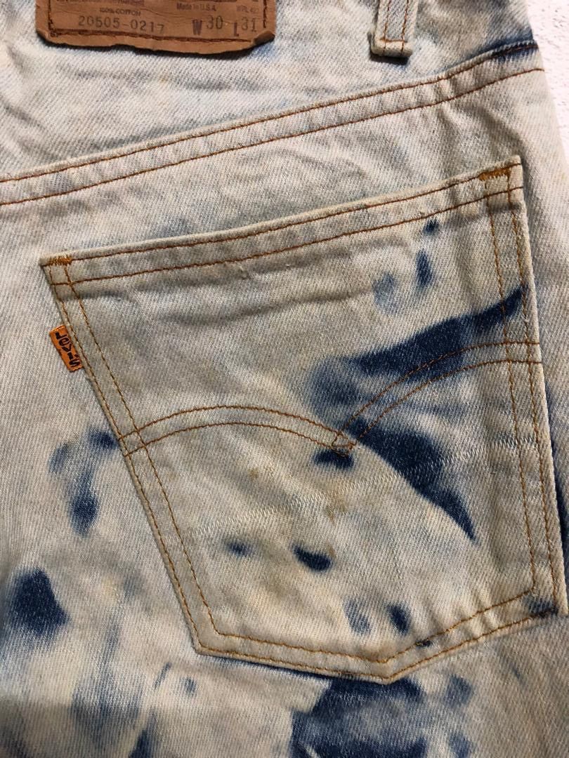 Levi's × Vintage Vtg Levi’s Bleach Wash/Acid Wash Jeans Orange Tag Size US 30 / EU 46 - 6 Thumbnail