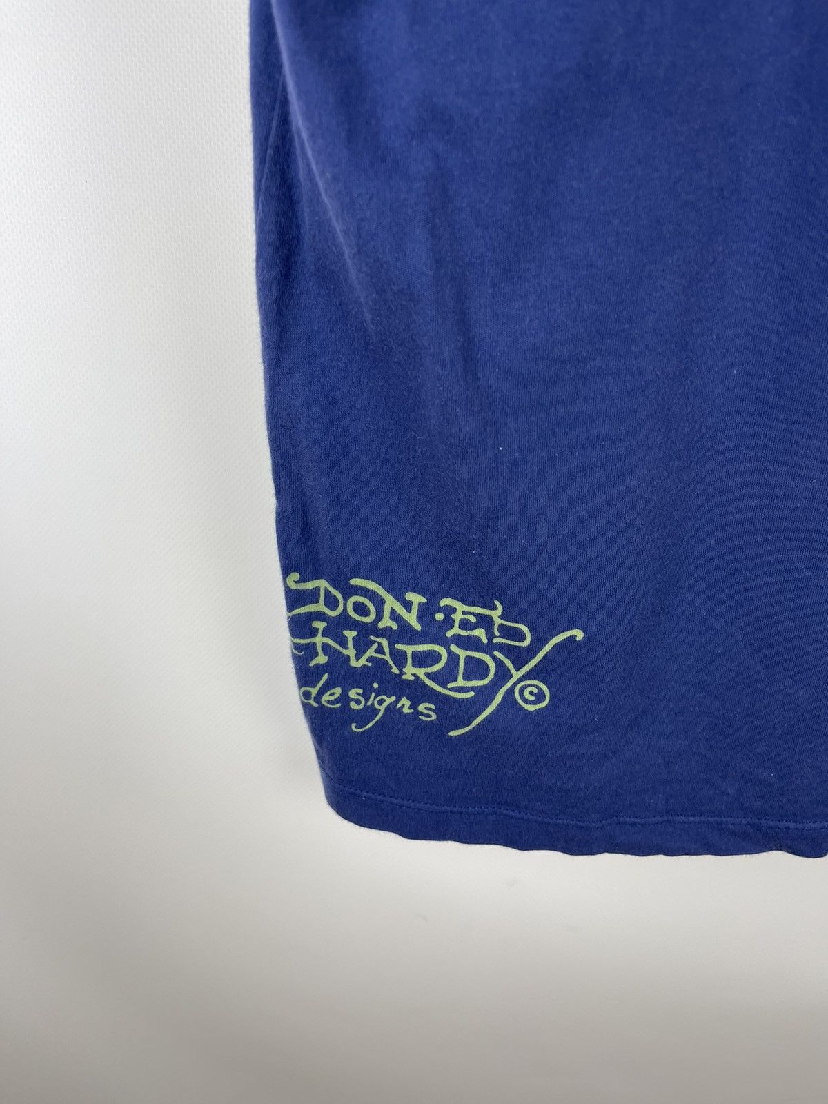 Christian Audigier Ed Hardy by Christian Audigier vintage blue big logo tee Size US L / EU 52-54 / 3 - 8 Thumbnail