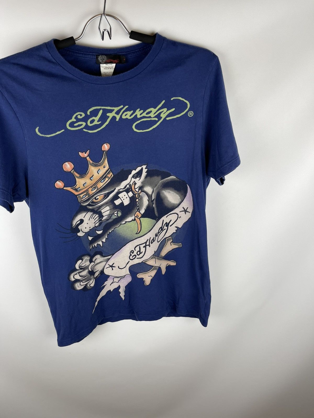 Christian Audigier Ed Hardy by Christian Audigier vintage blue big logo tee Size US L / EU 52-54 / 3 - 4 Thumbnail