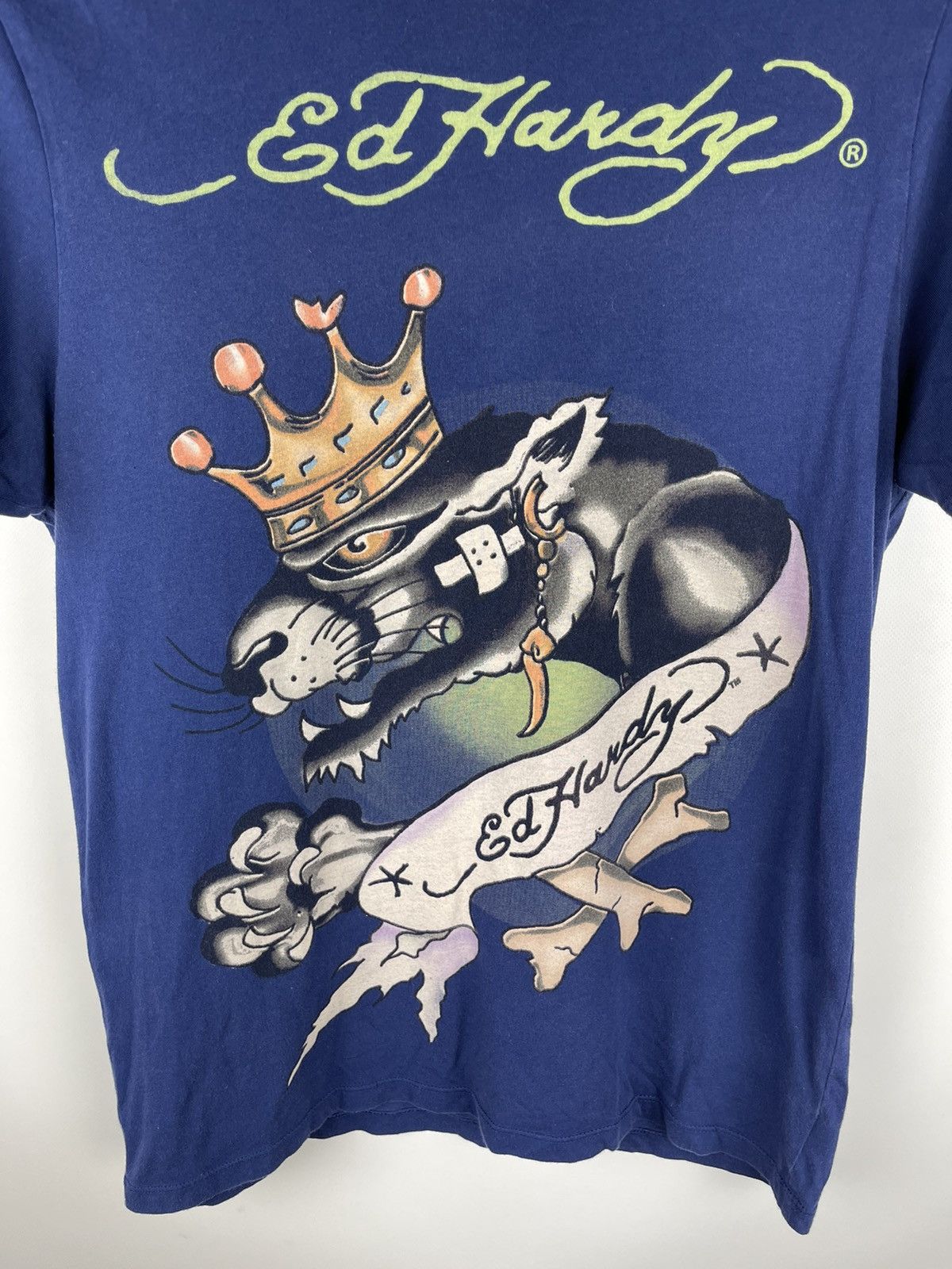 Christian Audigier Ed Hardy by Christian Audigier vintage blue big logo tee Size US L / EU 52-54 / 3 - 2 Thumbnail