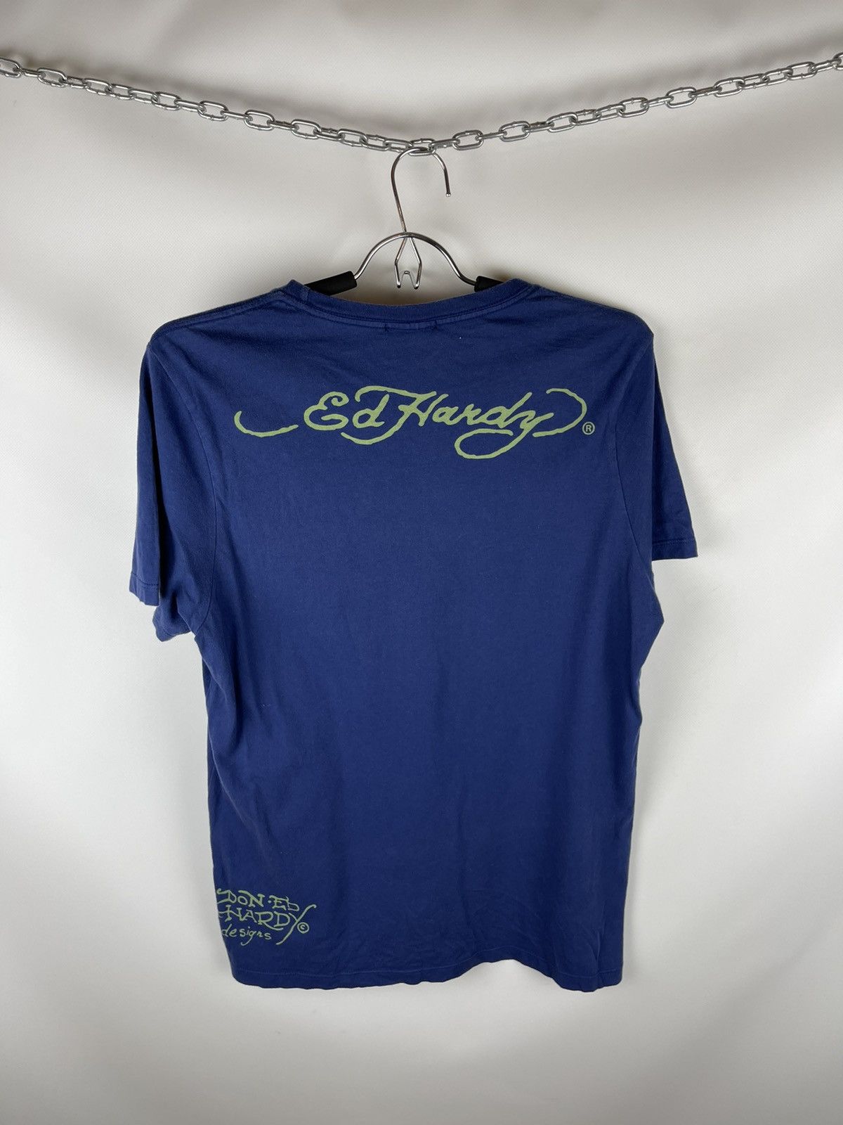 Christian Audigier Ed Hardy by Christian Audigier vintage blue big logo tee Size US L / EU 52-54 / 3 - 7 Thumbnail