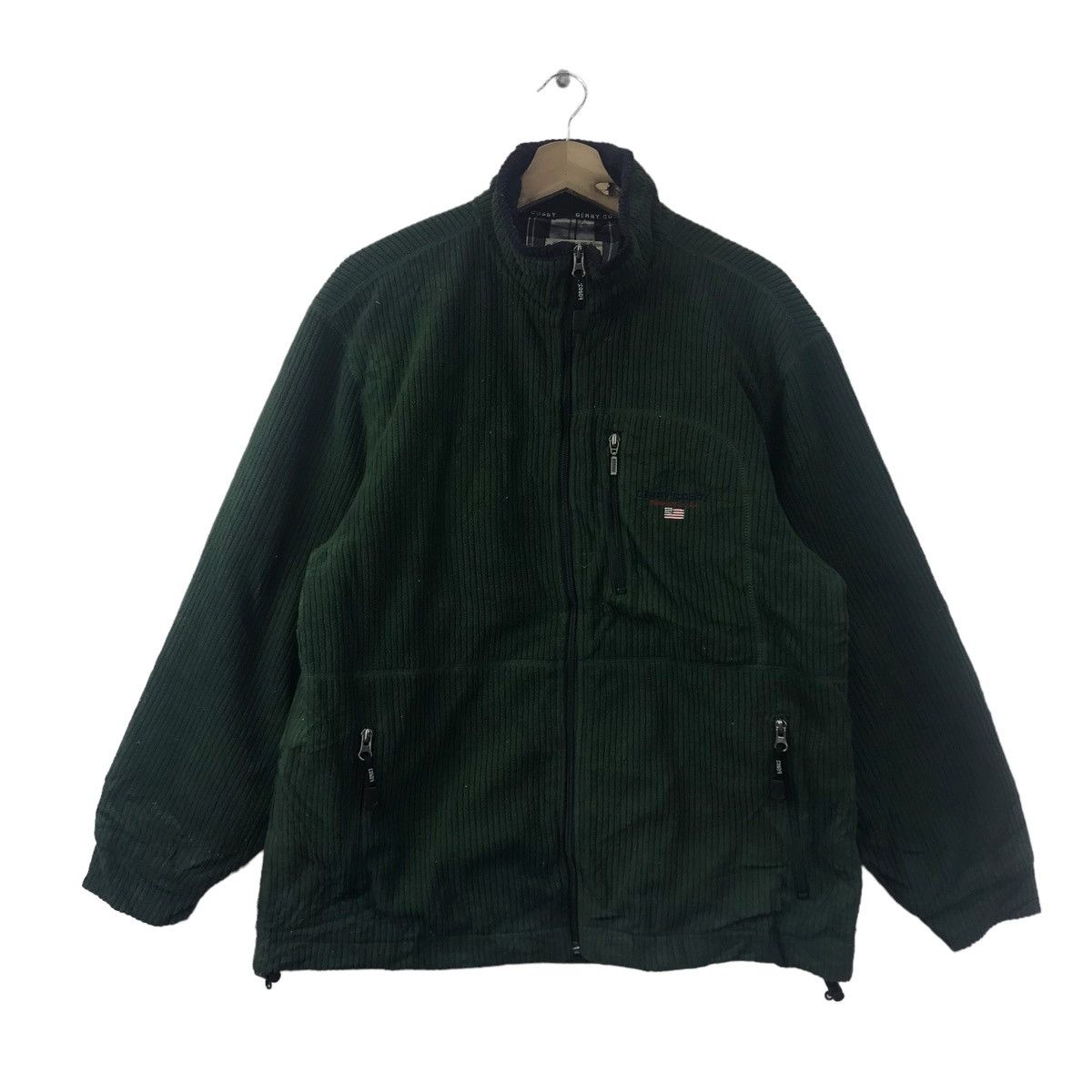 Vintage Vintage GERRY COSBY Multi Pocket Green Sweater Size US L / EU 52-54 / 3 - 1 Thumbnail