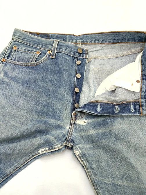 Levi's 90s Vintage Levi's 501 Made In USA Distressed Jeans 33x30 Size US 33 - 6 Thumbnail