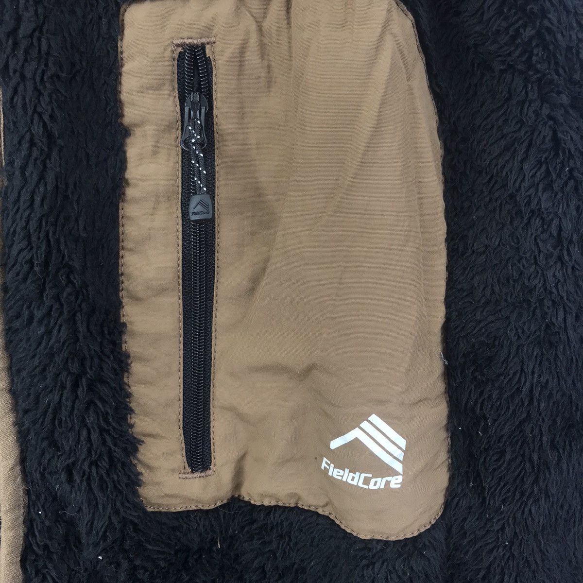 Vintage FIELD CORE Retro-X Deep Pile Sherpa Fleece Zipper Sweater Size US L / EU 52-54 / 3 - 4 Thumbnail