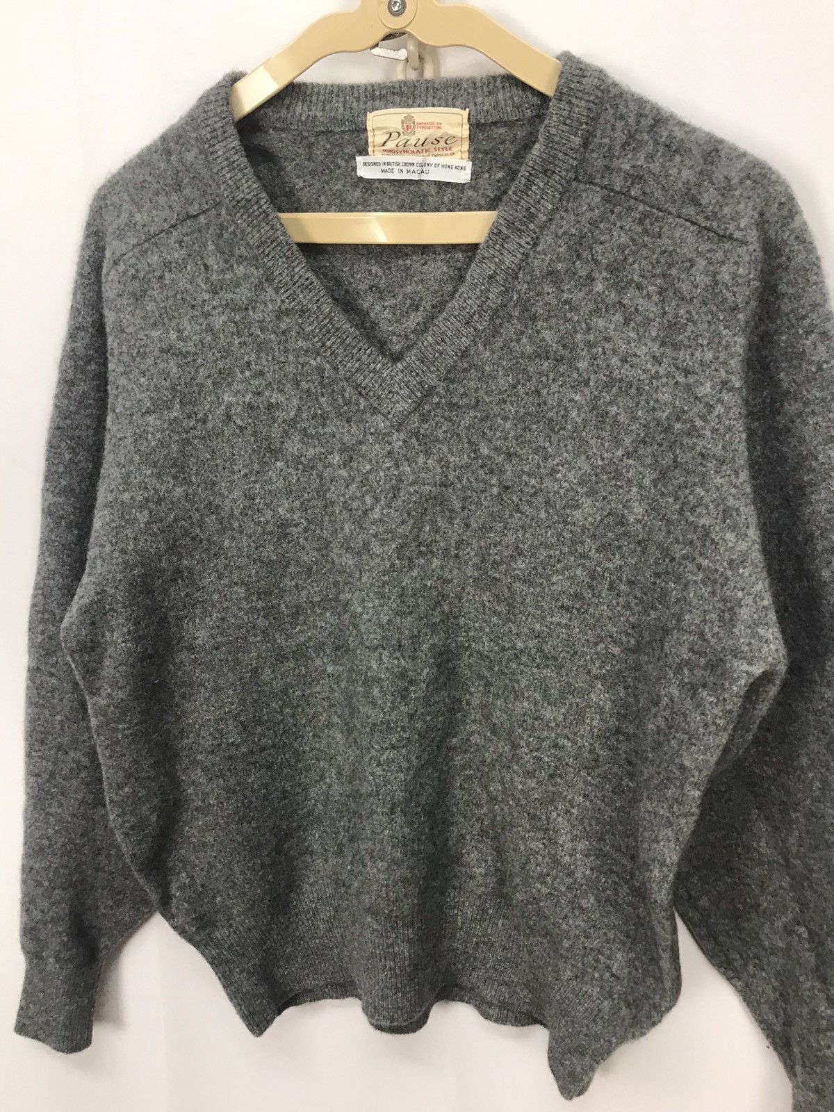 Vintage Vintage wool knit sweatshirt vneck by pause Size US S / EU 44-46 / 1 - 5 Thumbnail