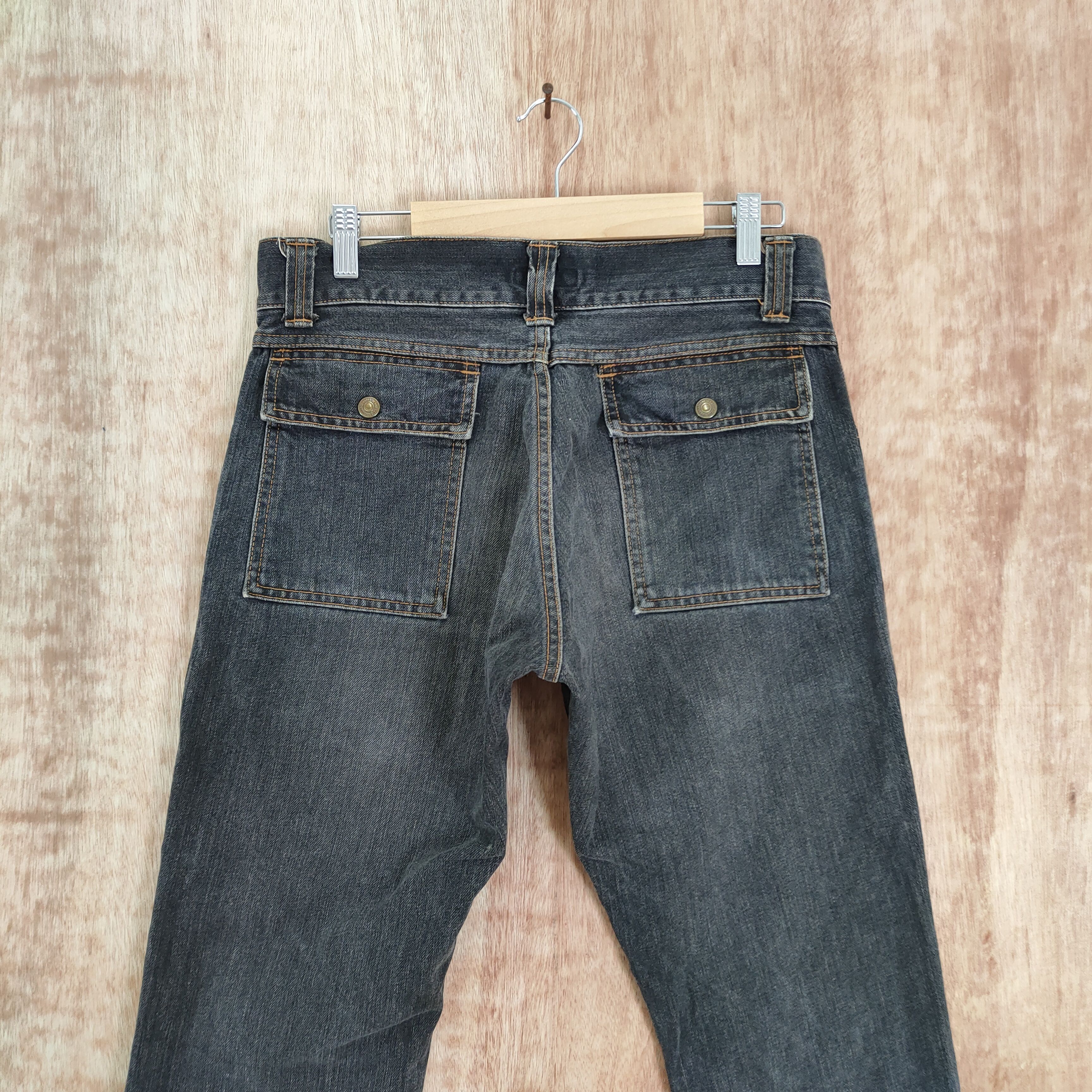 Johnbull VINTAGE JOHN BULL BUSH PANTS BLACK FADED DISTRESSED DENIM Size US 31 - 8 Thumbnail