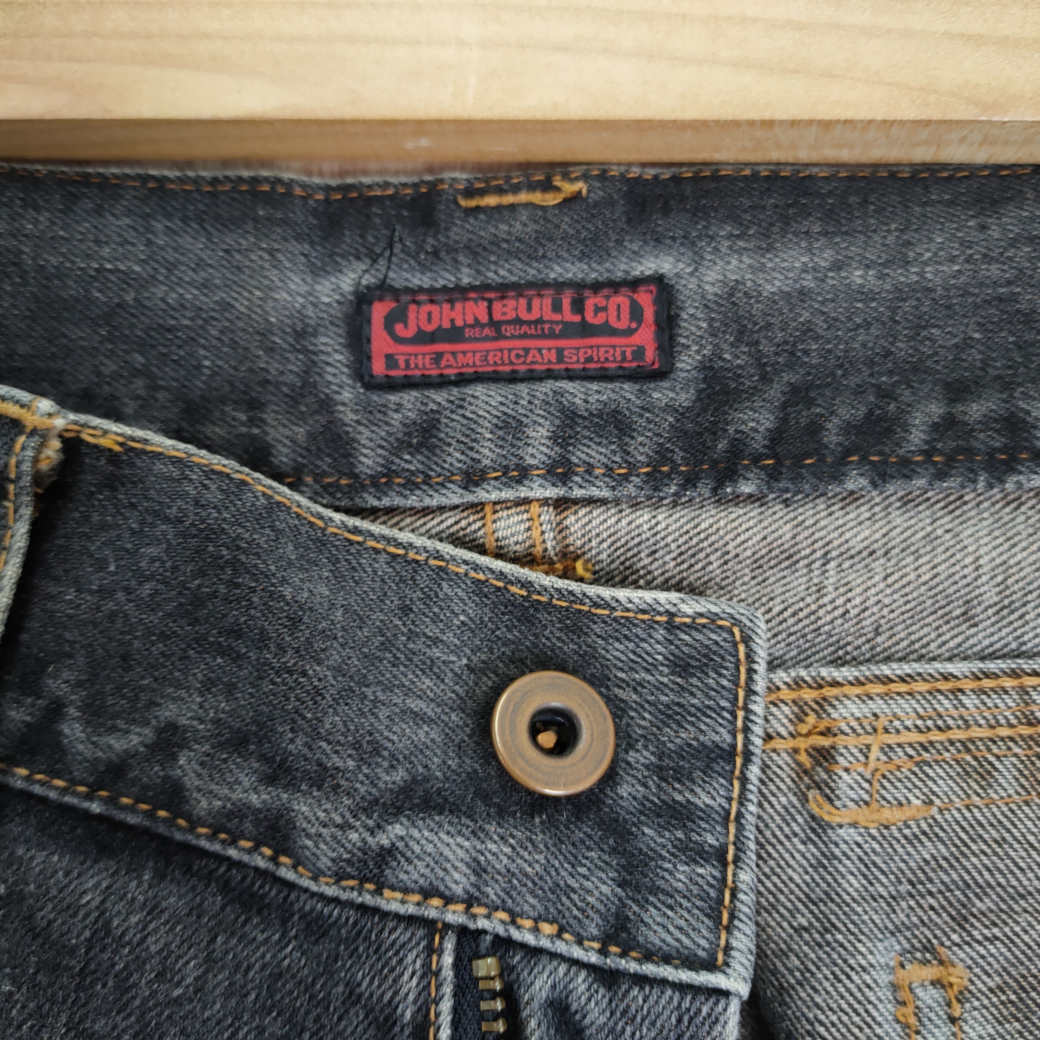 Johnbull VINTAGE JOHN BULL BUSH PANTS BLACK FADED DISTRESSED DENIM Size US 31 - 5 Thumbnail