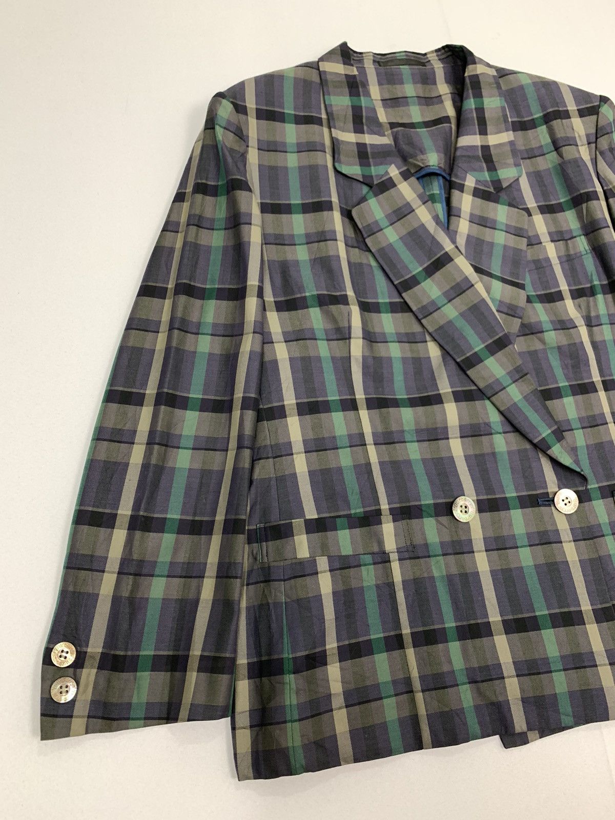 Burberry × Japanese Brand × Other BURBERRY NOVA PLAID CHECKERED ART CASUAL SUIT BLAZER JACKET Size 40R - 7 Thumbnail