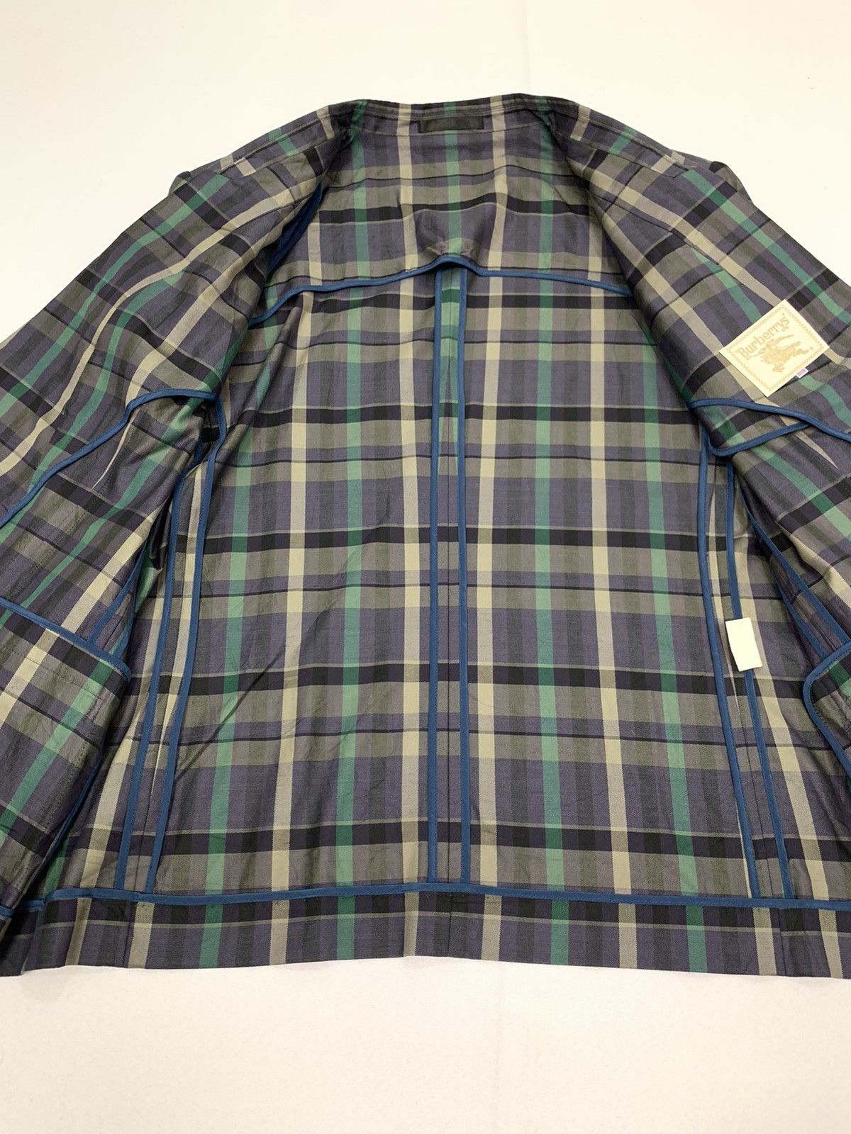 Burberry × Japanese Brand × Other BURBERRY NOVA PLAID CHECKERED ART CASUAL SUIT BLAZER JACKET Size 40R - 12 Thumbnail