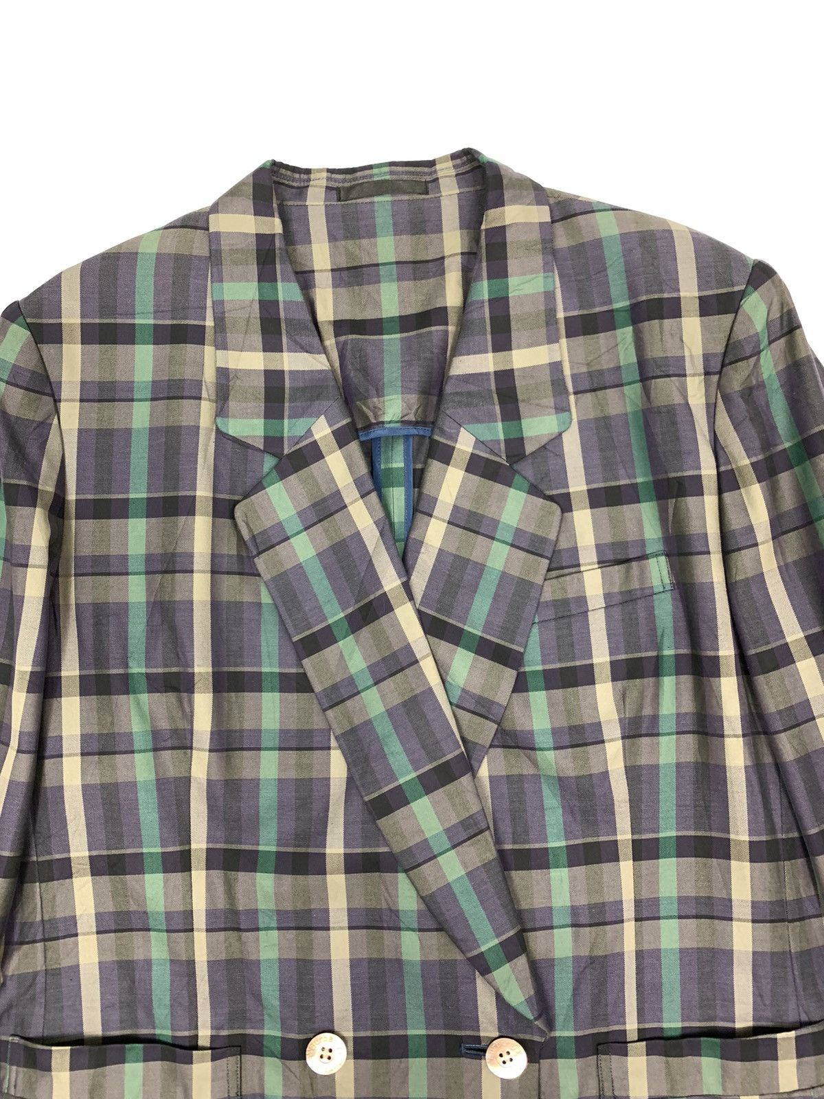 Burberry × Japanese Brand × Other BURBERRY NOVA PLAID CHECKERED ART CASUAL SUIT BLAZER JACKET Size 40R - 3 Thumbnail