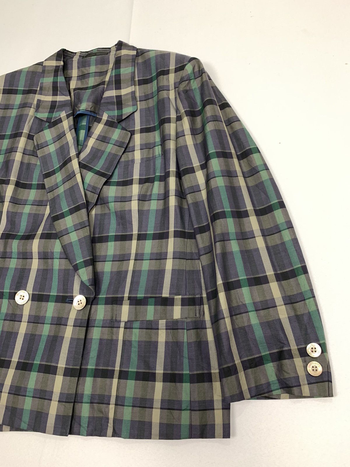 Burberry × Japanese Brand × Other BURBERRY NOVA PLAID CHECKERED ART CASUAL SUIT BLAZER JACKET Size 40R - 6 Thumbnail