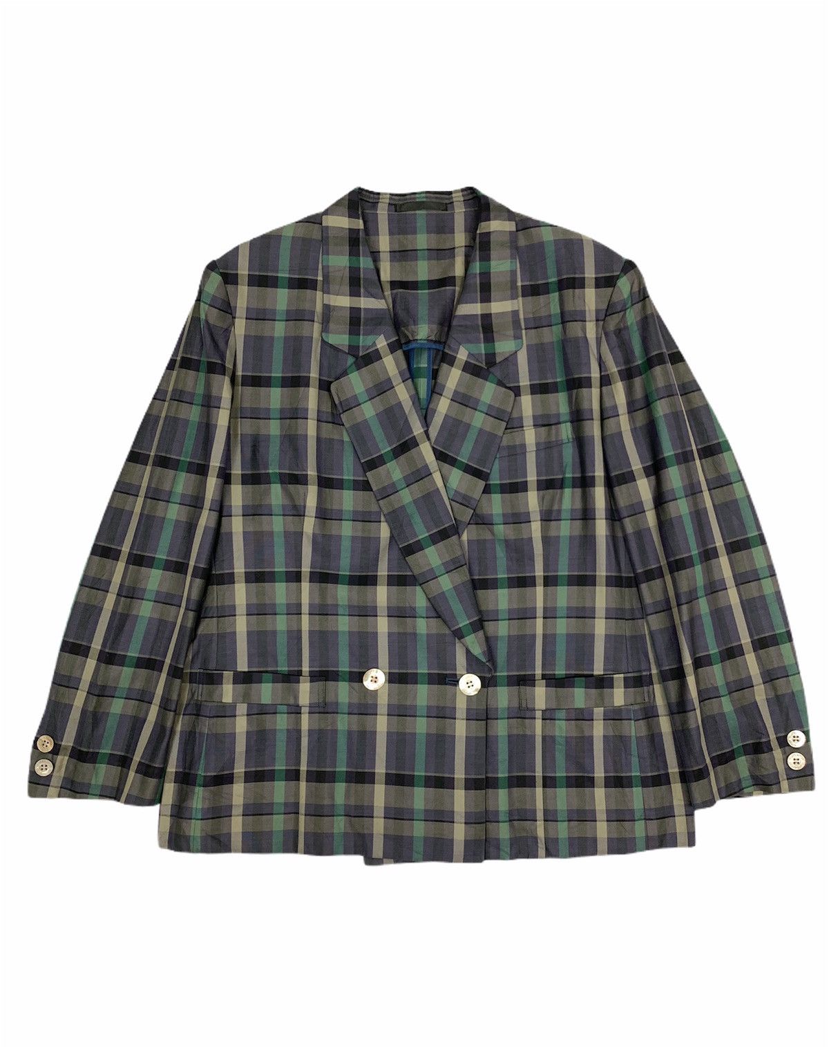 Burberry × Japanese Brand × Other BURBERRY NOVA PLAID CHECKERED ART CASUAL SUIT BLAZER JACKET Size 40R - 1 Thumbnail