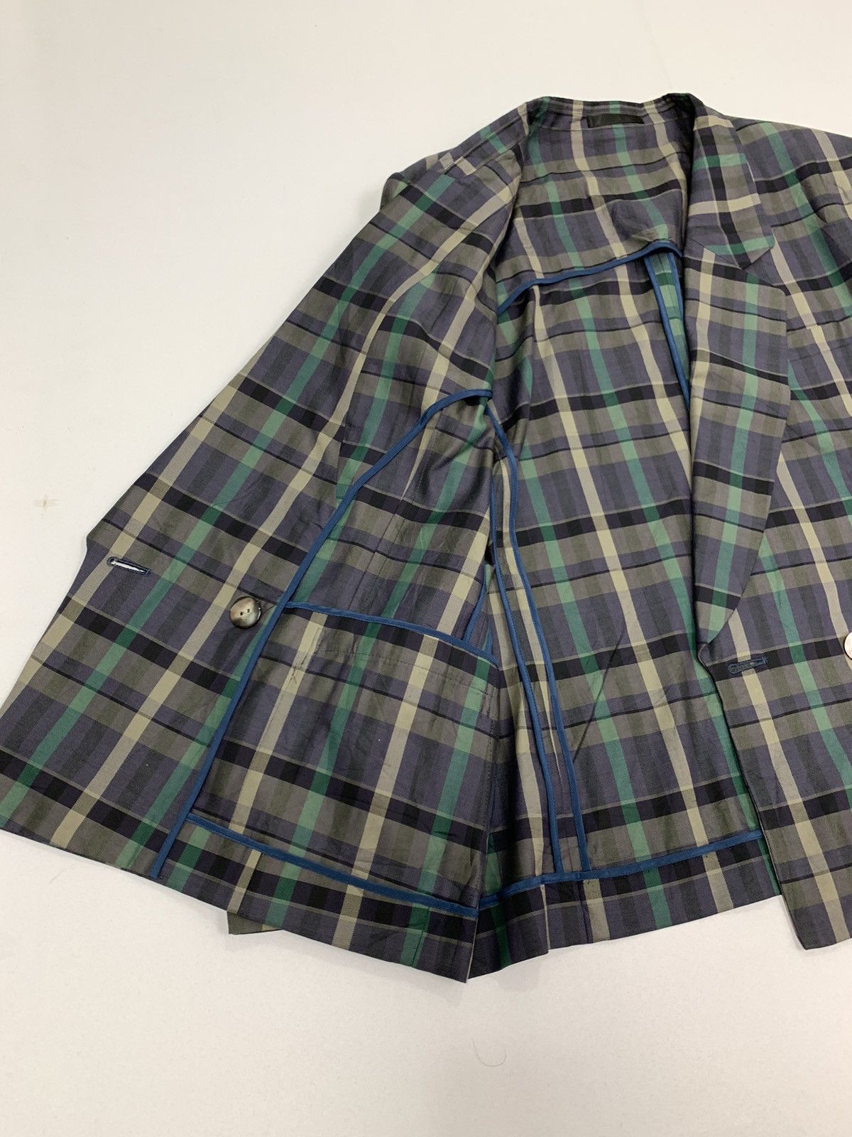 Burberry × Japanese Brand × Other BURBERRY NOVA PLAID CHECKERED ART CASUAL SUIT BLAZER JACKET Size 40R - 11 Thumbnail