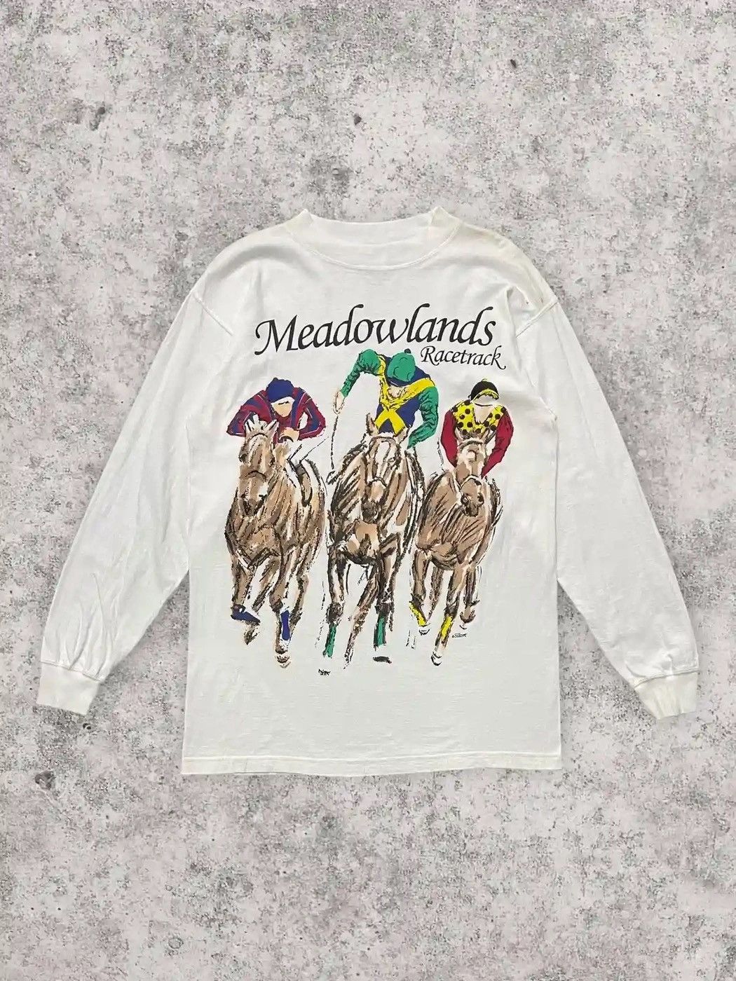 Vintage 90s Meadowlands Racetrack Horse Racing Tshirt