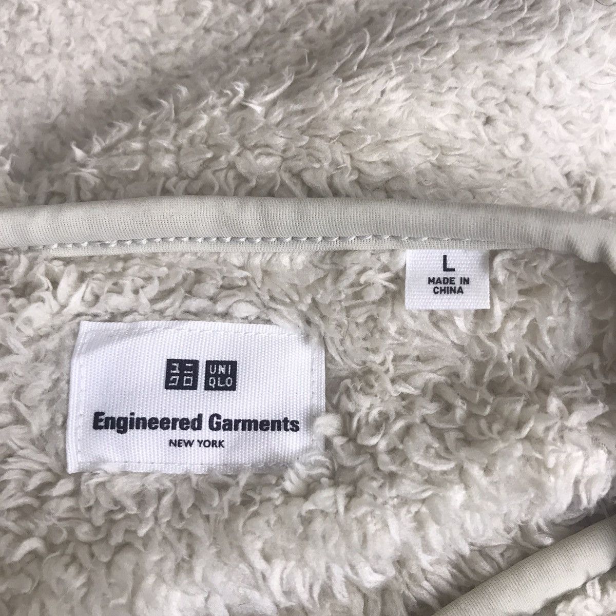Engineered Garments ENGINEERED GARMENTS UNIQLO Sherpa Fleece Cream Sweatshirt Size US L / EU 52-54 / 3 - 3 Thumbnail