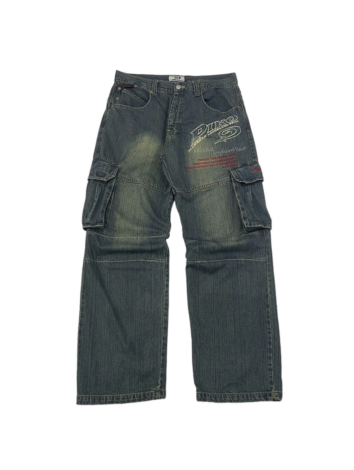 Japanese Brand Vintage Piko Japan Cargo Jeans Size US 34 / EU 50 - 2 Thumbnail