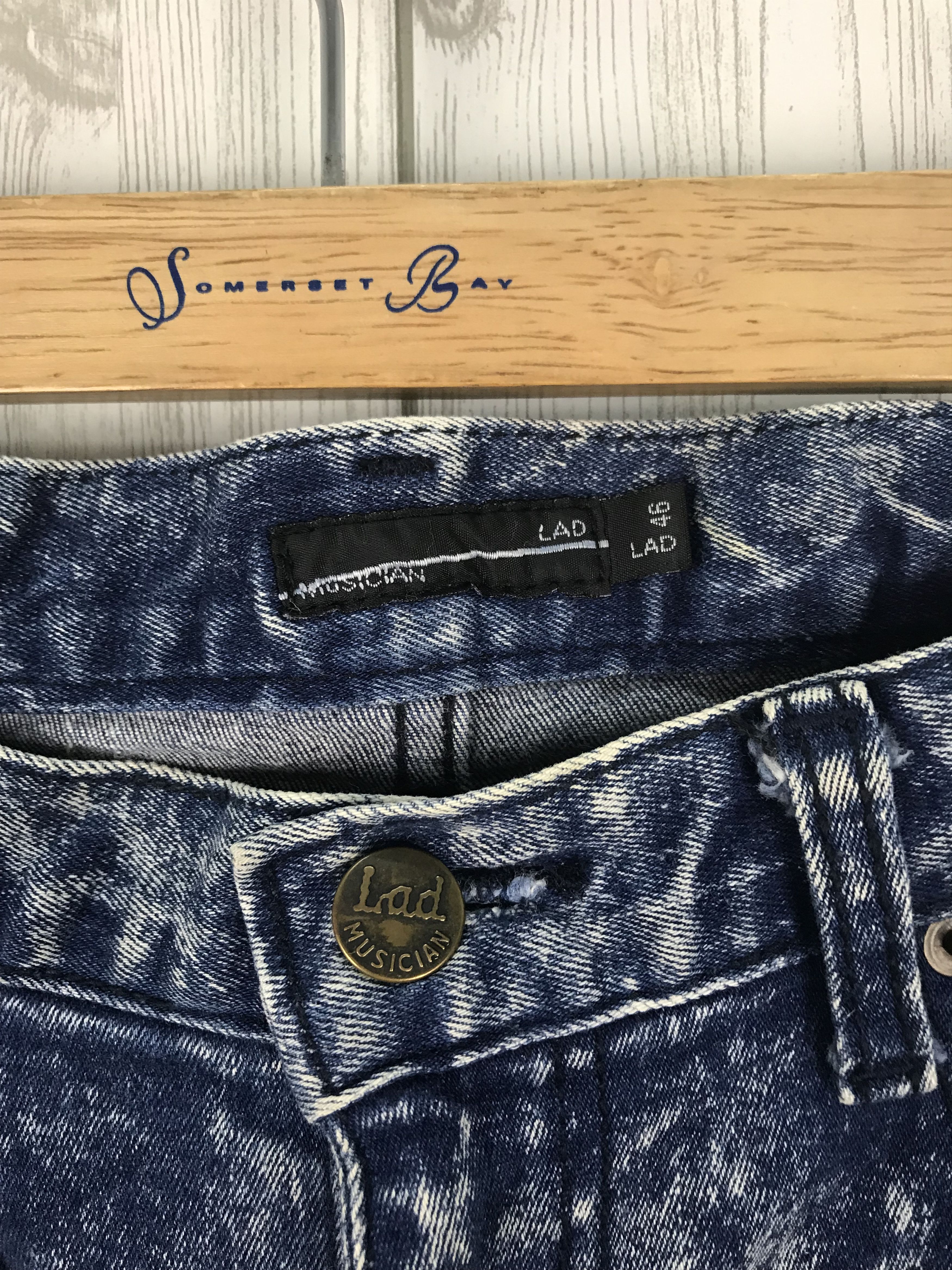 Lad Musician LAD MUSICIAN Acid/Bleach Ripped Skinny Denim Jeans Size US 32 / EU 48 - 7 Thumbnail