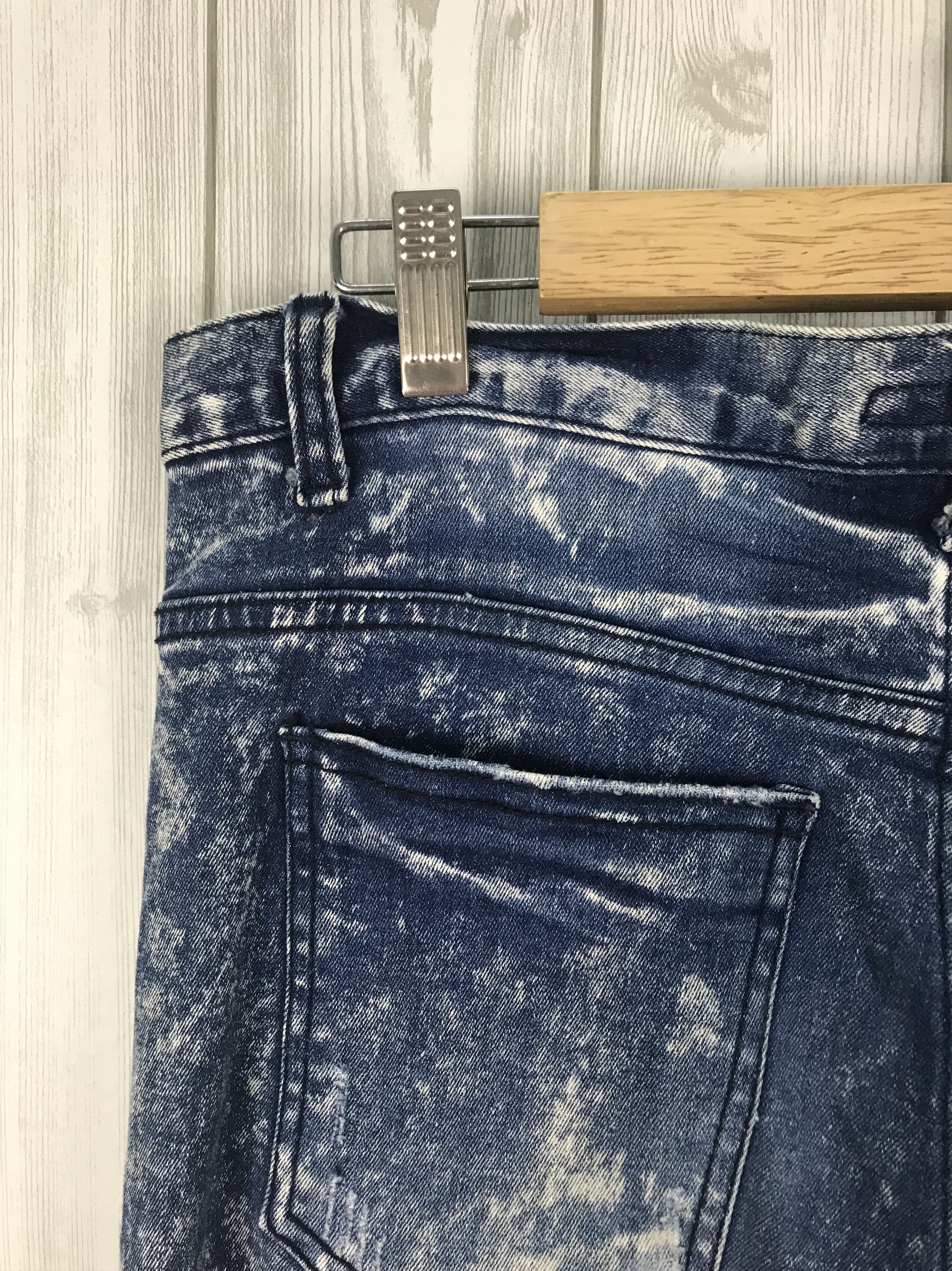 Lad Musician LAD MUSICIAN Acid/Bleach Ripped Skinny Denim Jeans Size US 32 / EU 48 - 9 Thumbnail