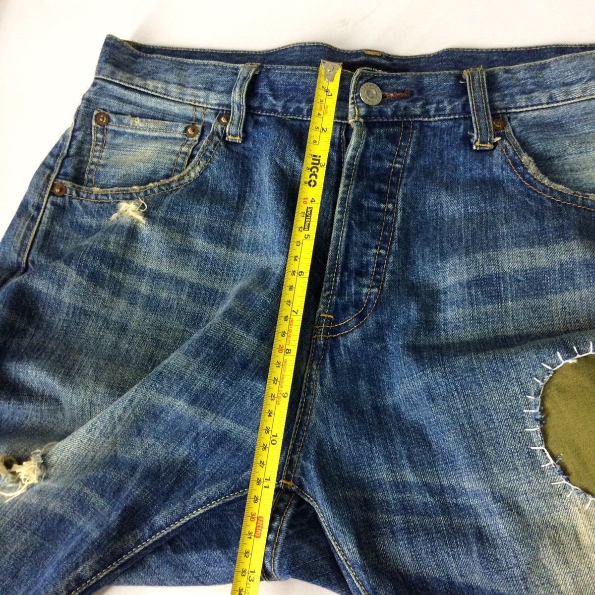 Japanese Brand × Journal Standard Journal Standard distressed design patchwork jeans pant Size US 30 / EU 46 - 15 Thumbnail