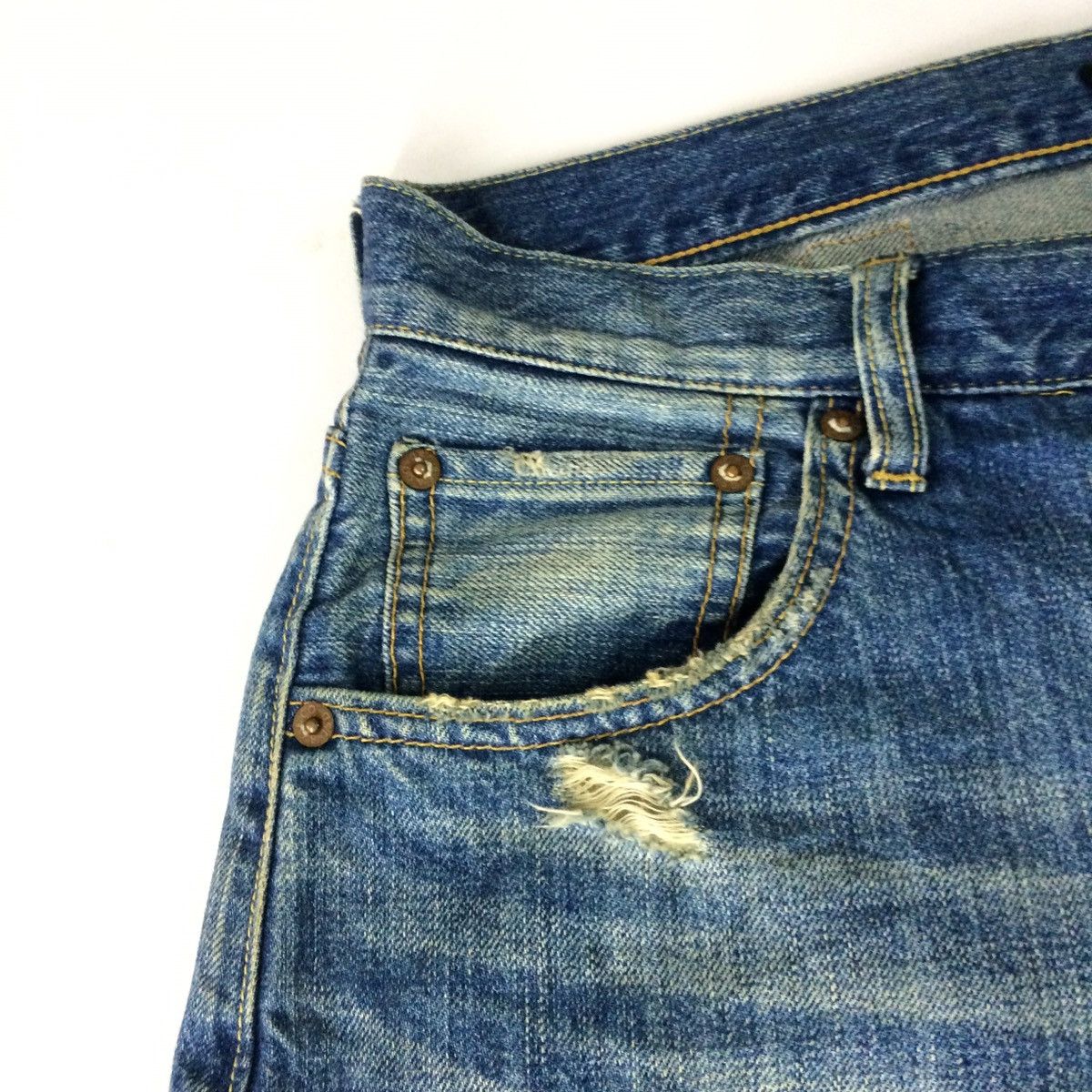 Japanese Brand × Journal Standard Journal Standard distressed design patchwork jeans pant Size US 30 / EU 46 - 11 Thumbnail