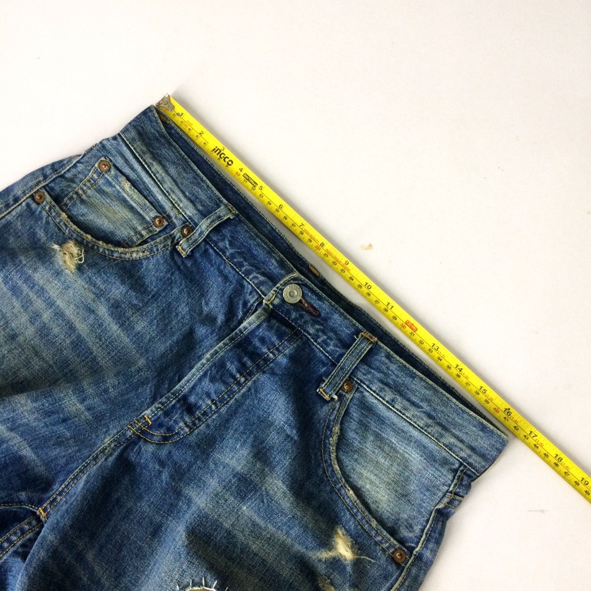 Japanese Brand × Journal Standard Journal Standard distressed design patchwork jeans pant Size US 30 / EU 46 - 14 Thumbnail