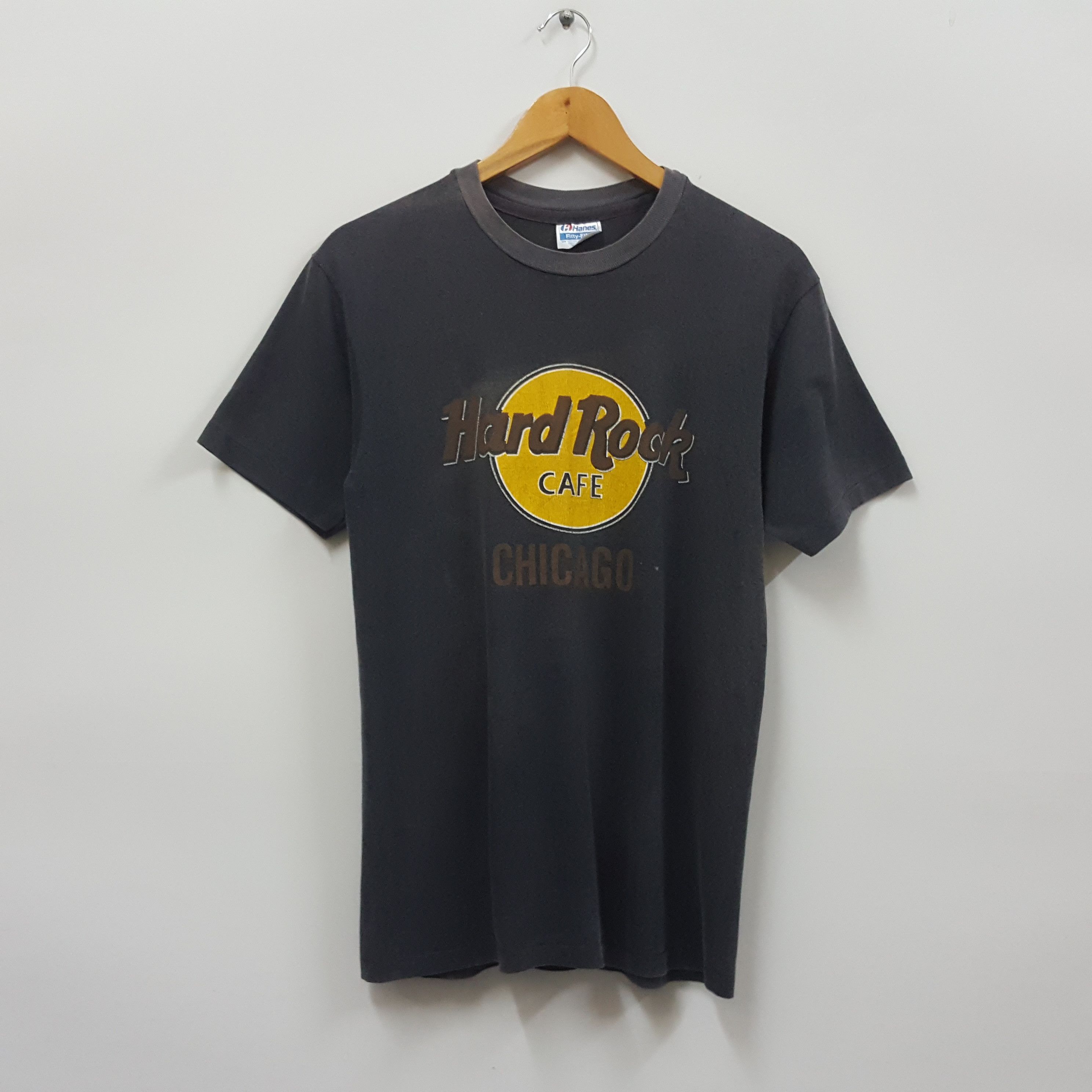 Hard Rock Cafe × Vintage Vintage 90's Hard Rock CAFE CHICAGO black t-shirt Size US M / EU 48-50 / 2 - 1 Thumbnail