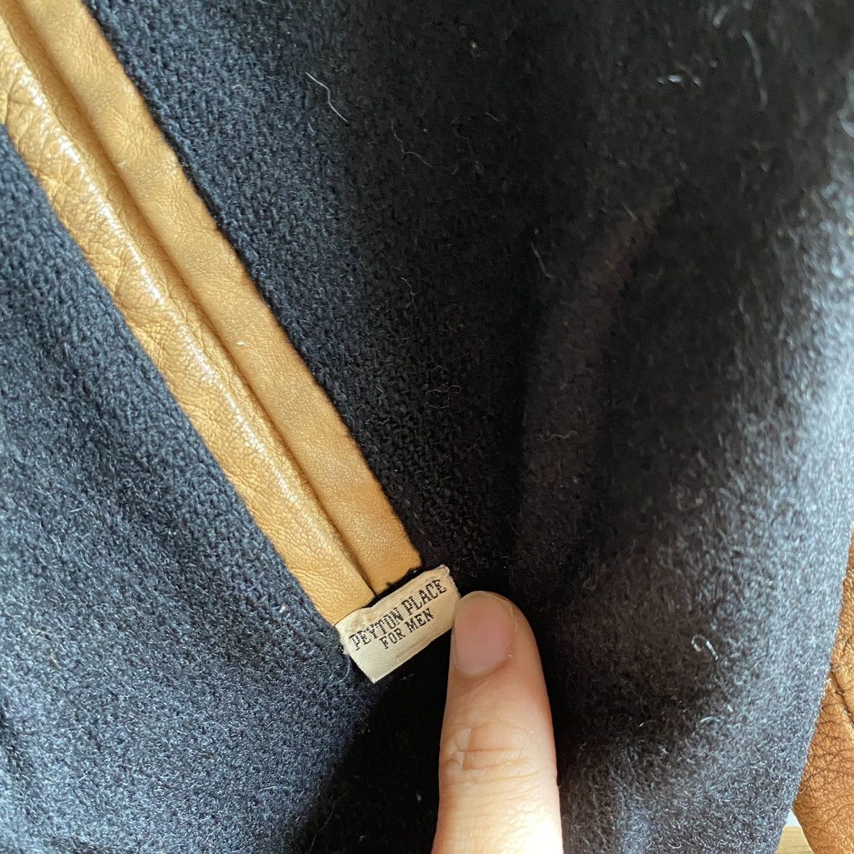 Japanese Brand × PPFM PPFM Varsity Wool Leather Jacket Beige Size US L / EU 52-54 / 3 - 7 Thumbnail